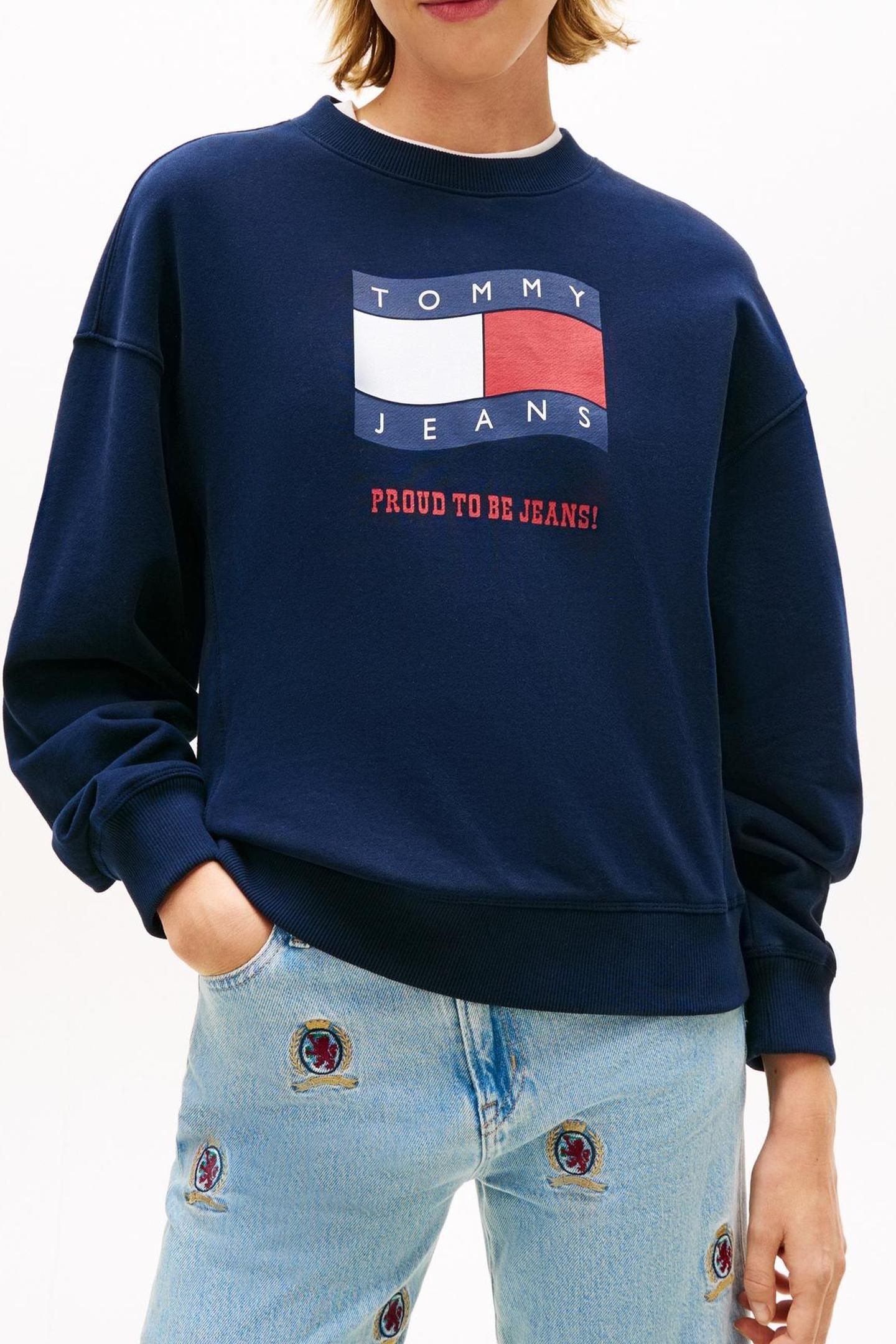 BOXY WAVY FLAG CREW DARK NIGHT NAVY 1