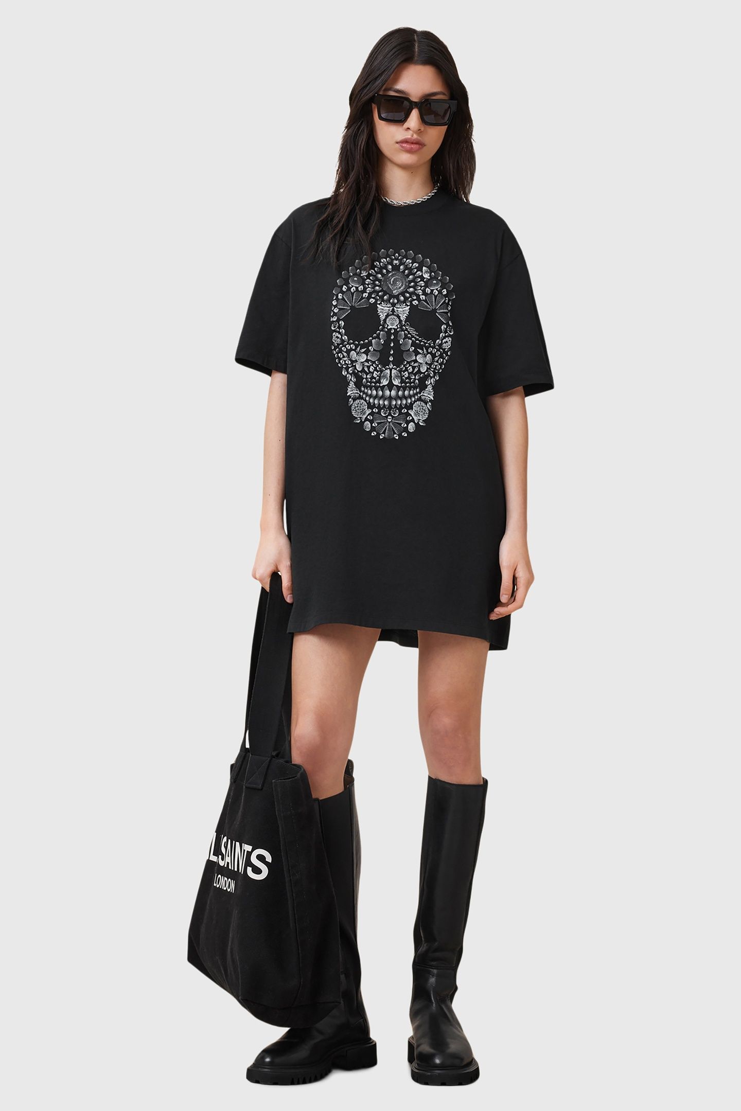 SHKULL TEE DRESS BLACK 4