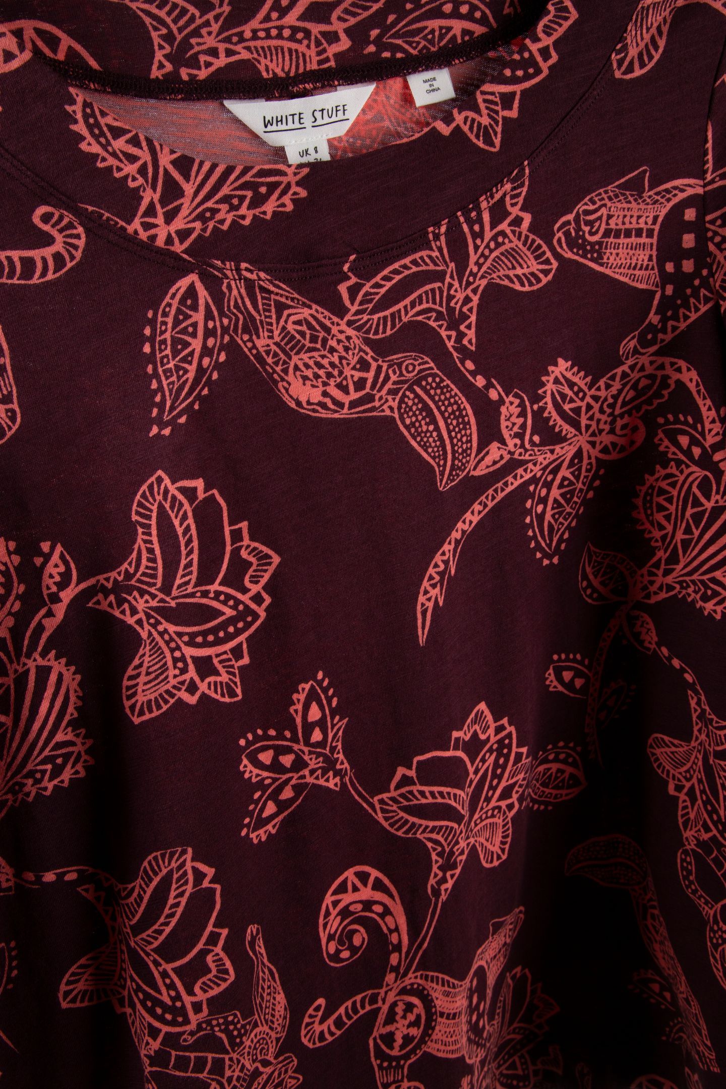 WENDY LS TEE PLUM PRINT 4