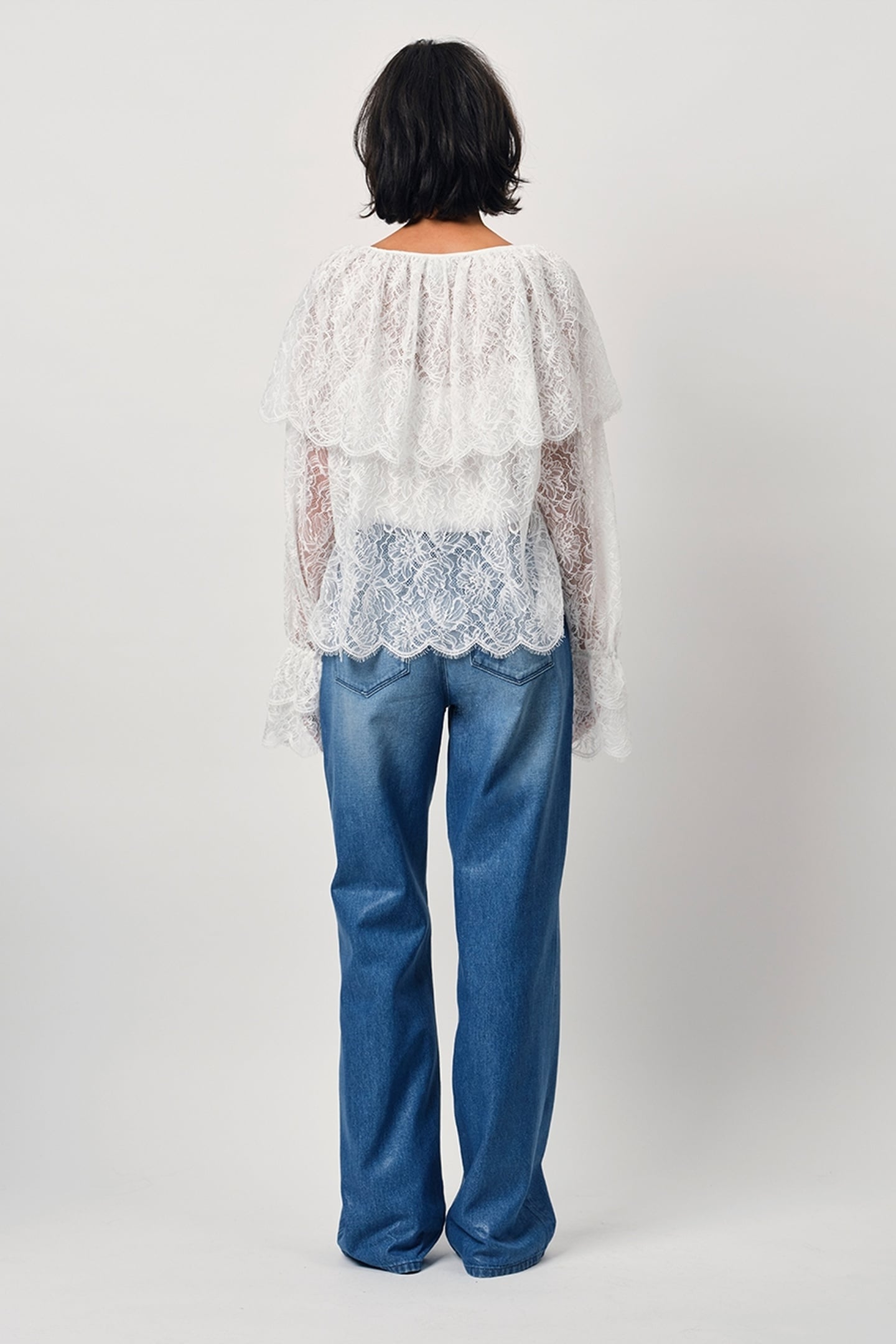 ZILAN BOHO DETAILED LACE TOP MILK WHITE 4