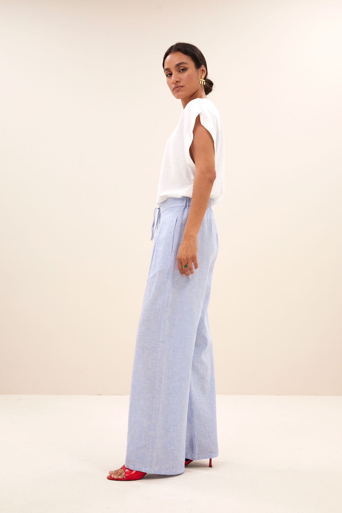 UMA PINSTRIPE PANTS SKY BLUE 4