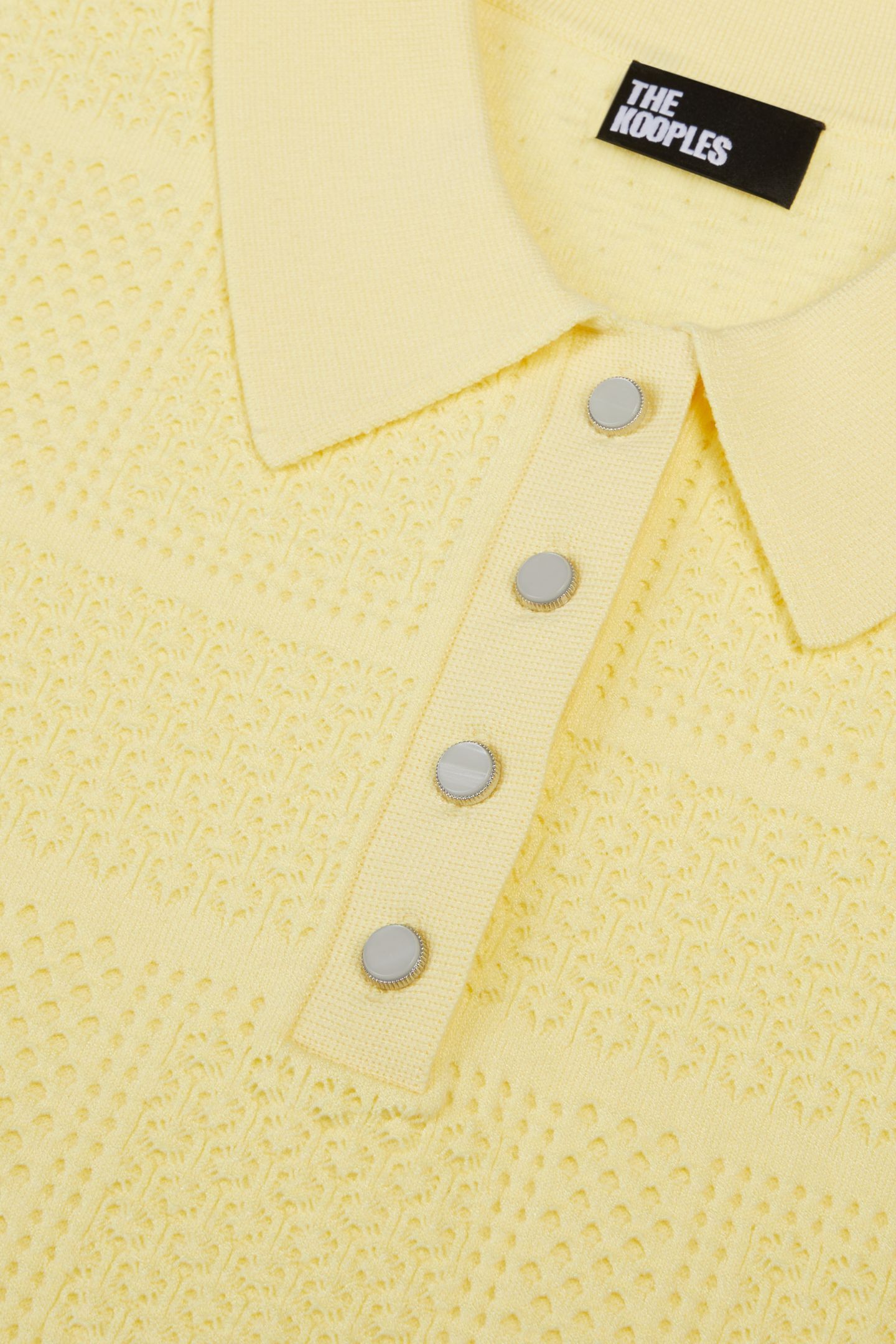 SHORT-SLEEVED POLO SHIRT W PATCHWORK OF DOTS MELLOW YELLOW 6