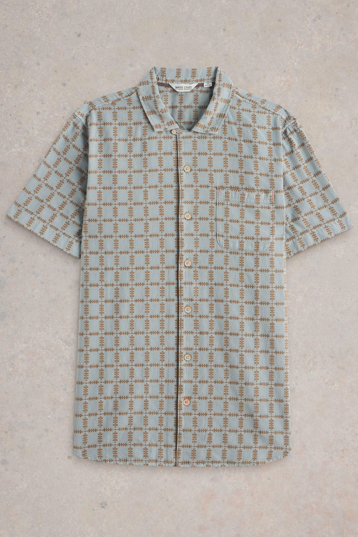 SS OVERDYE CHECK SHIRT LIGHT BLUE 3