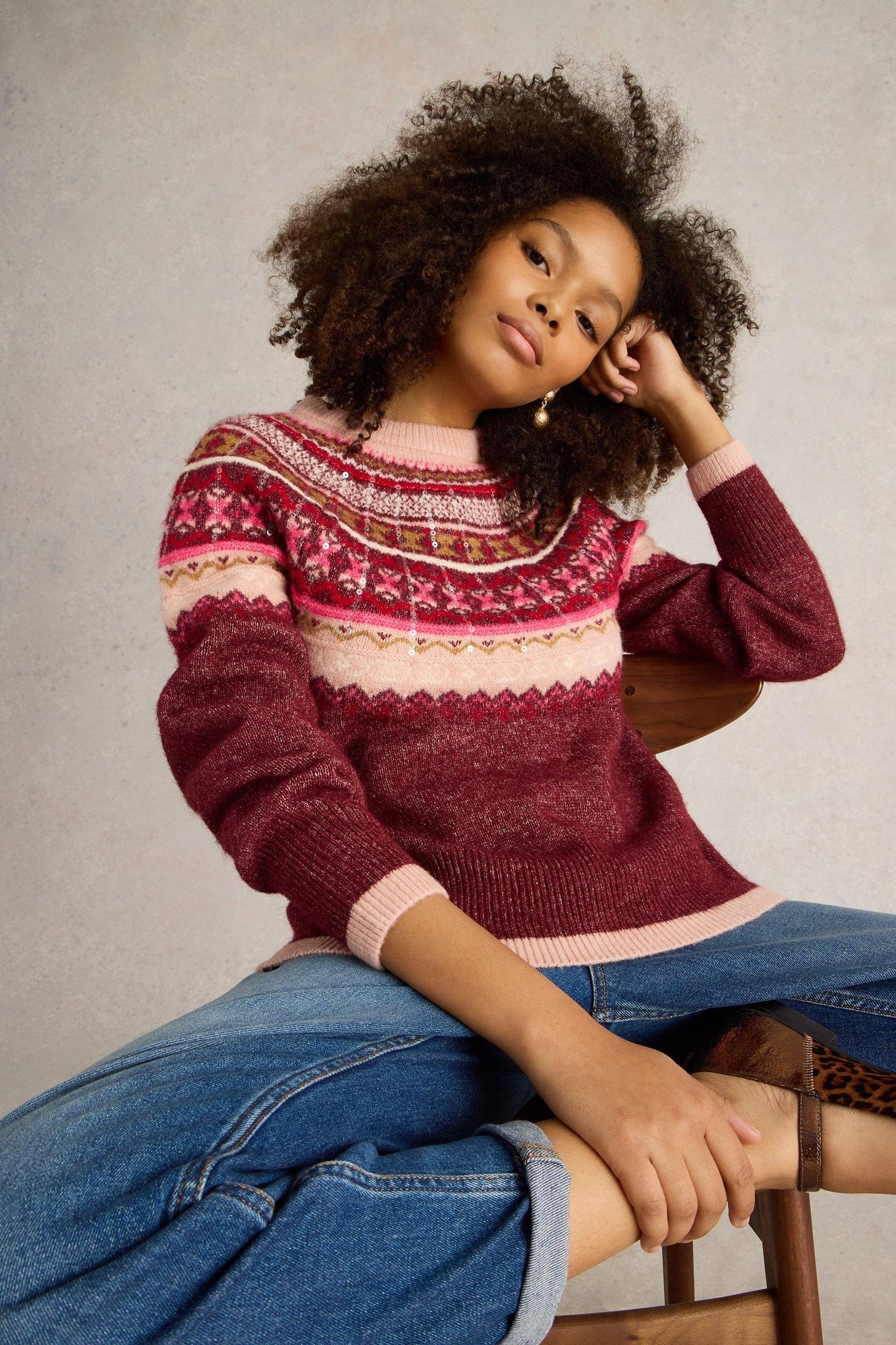 FROSTED FAIRISLE JUMPER PLUM MULTI 6