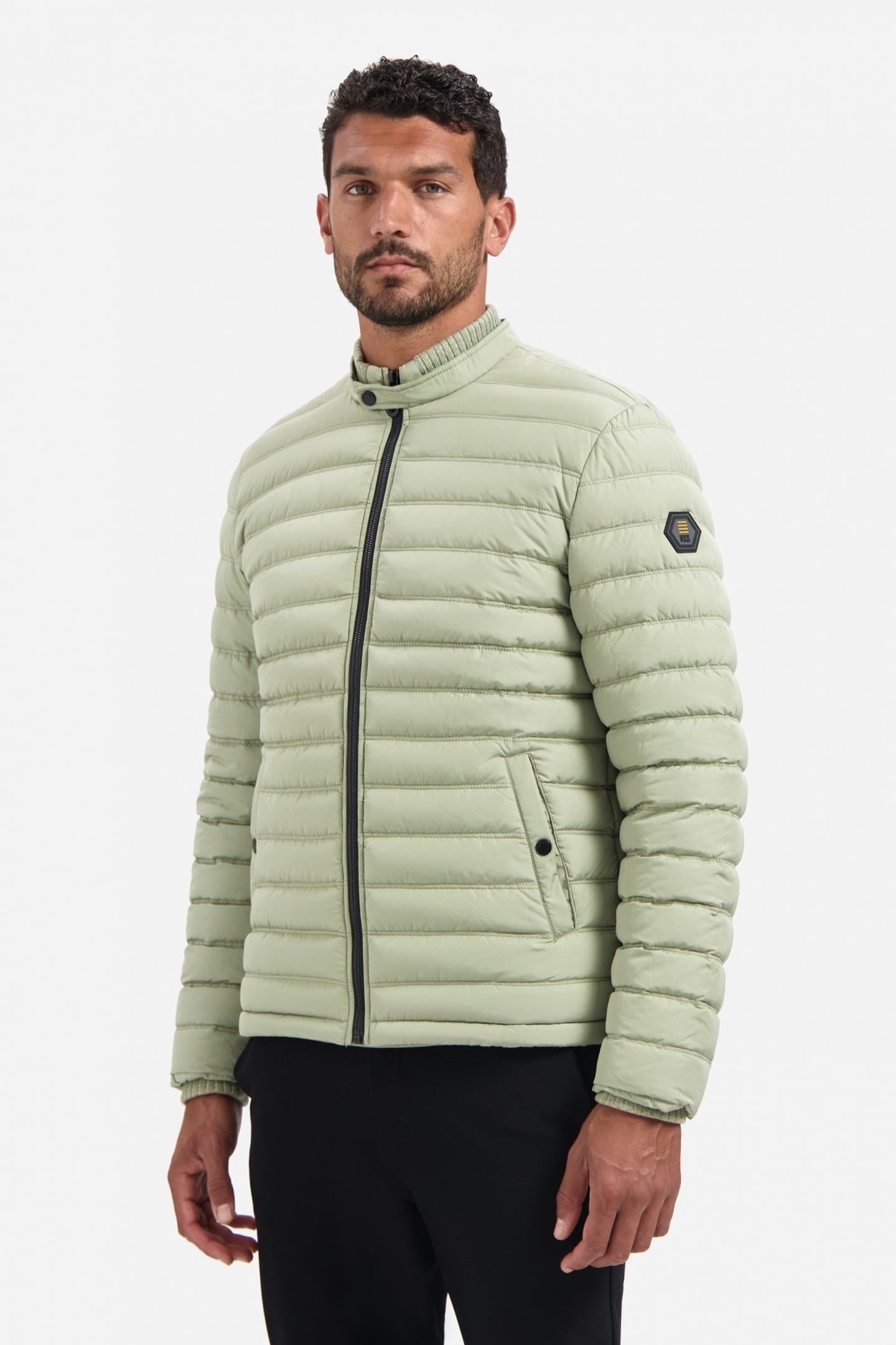 JACKET SHORT FIT PADDED LIGHT MOSS 1