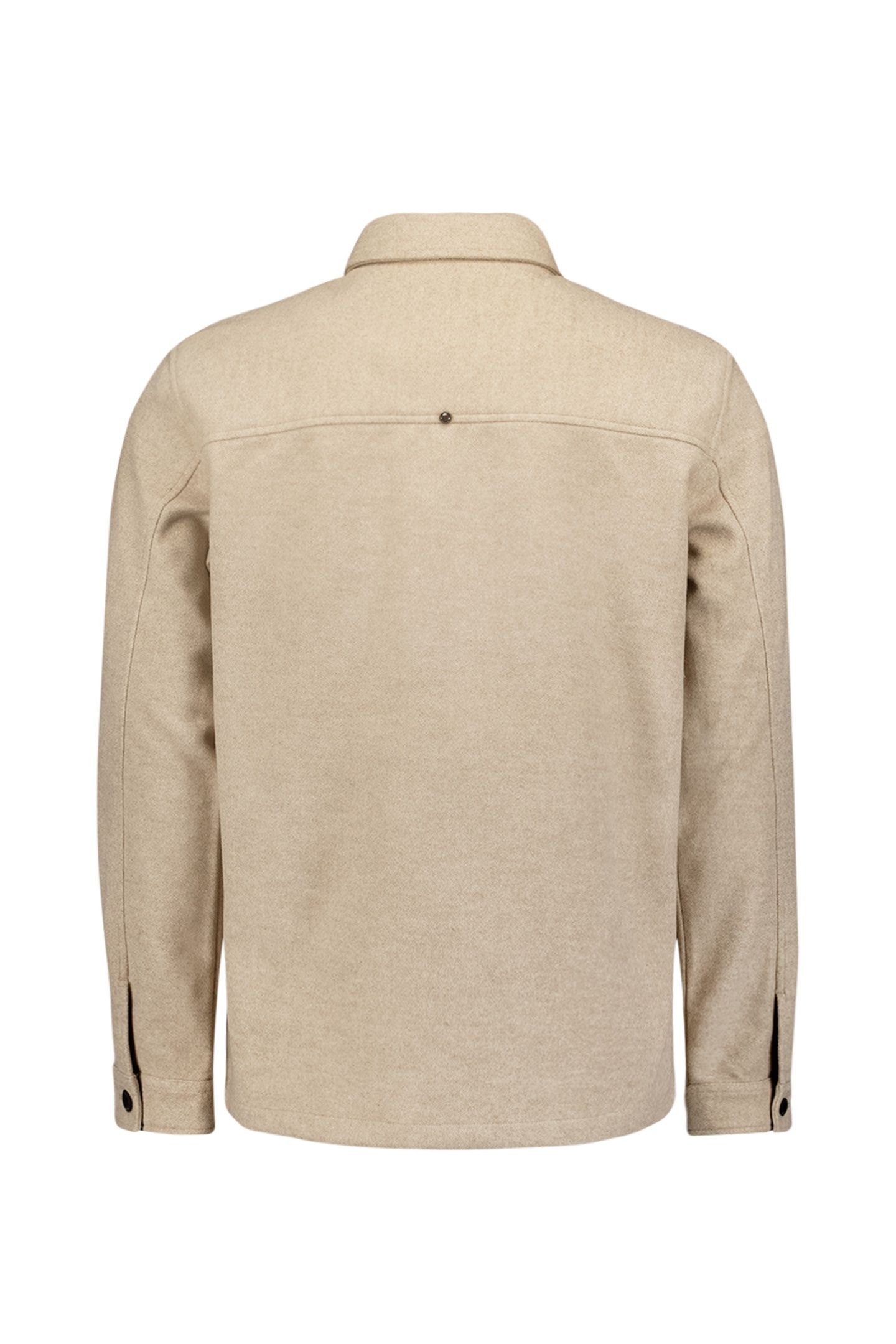 OVERSHIRT BUTTON CLOSURE MELANGE KHAKI 5