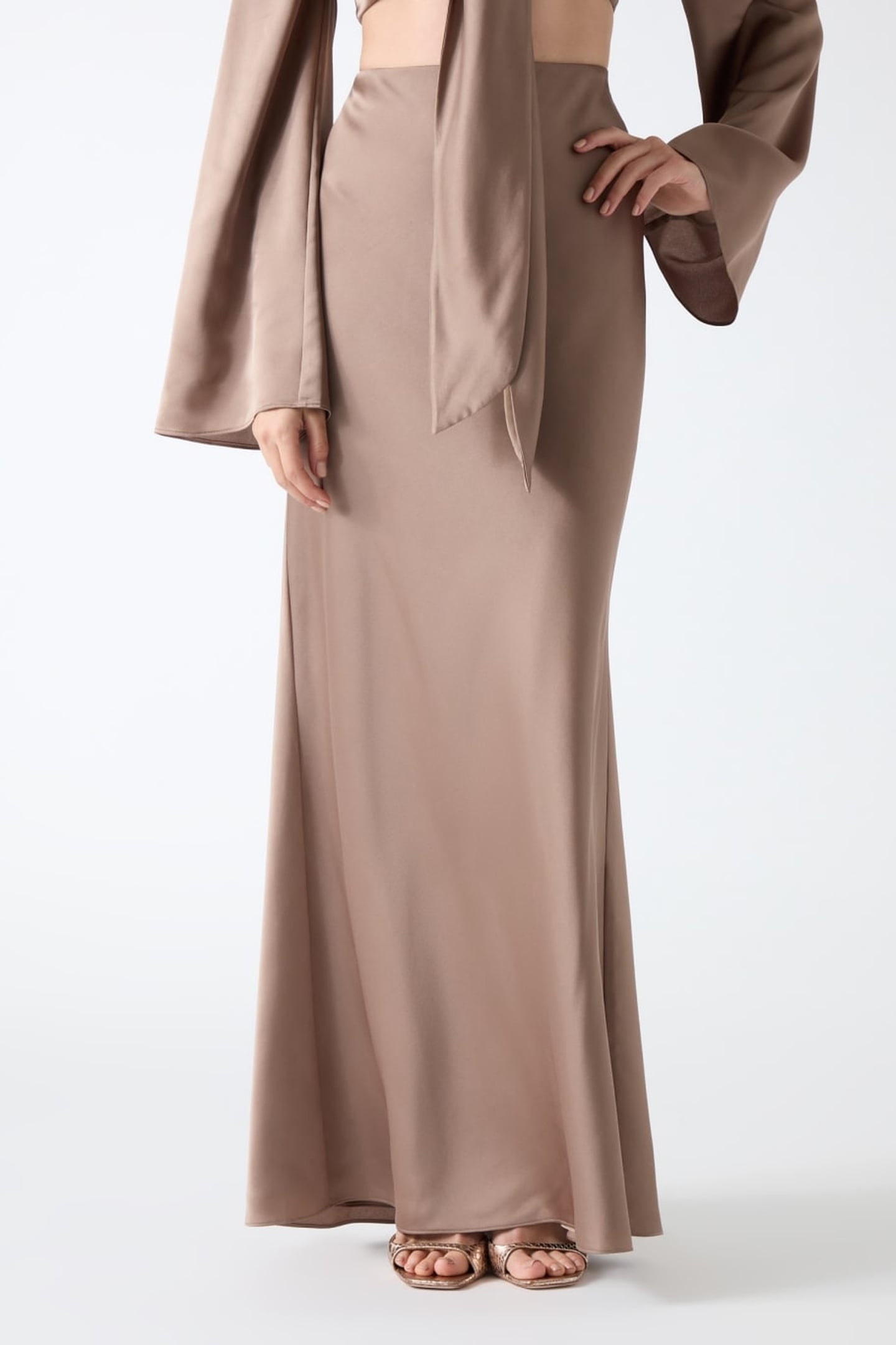 MONICA LONG SKIRT BUFF TAUPE 1