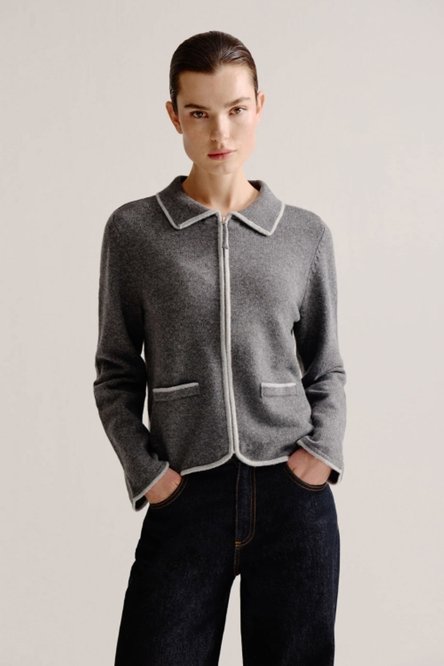 LISE CARDIGAN ANTHRACITE 2