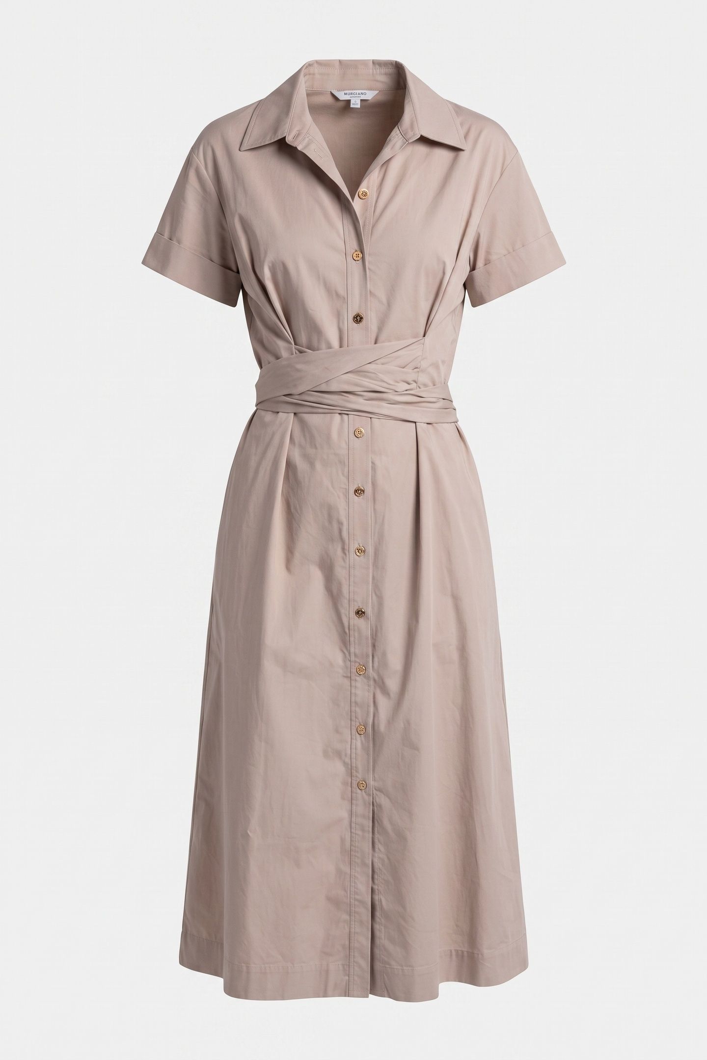 ADELE V NECK SS MIDI VELVET TAUPE 3