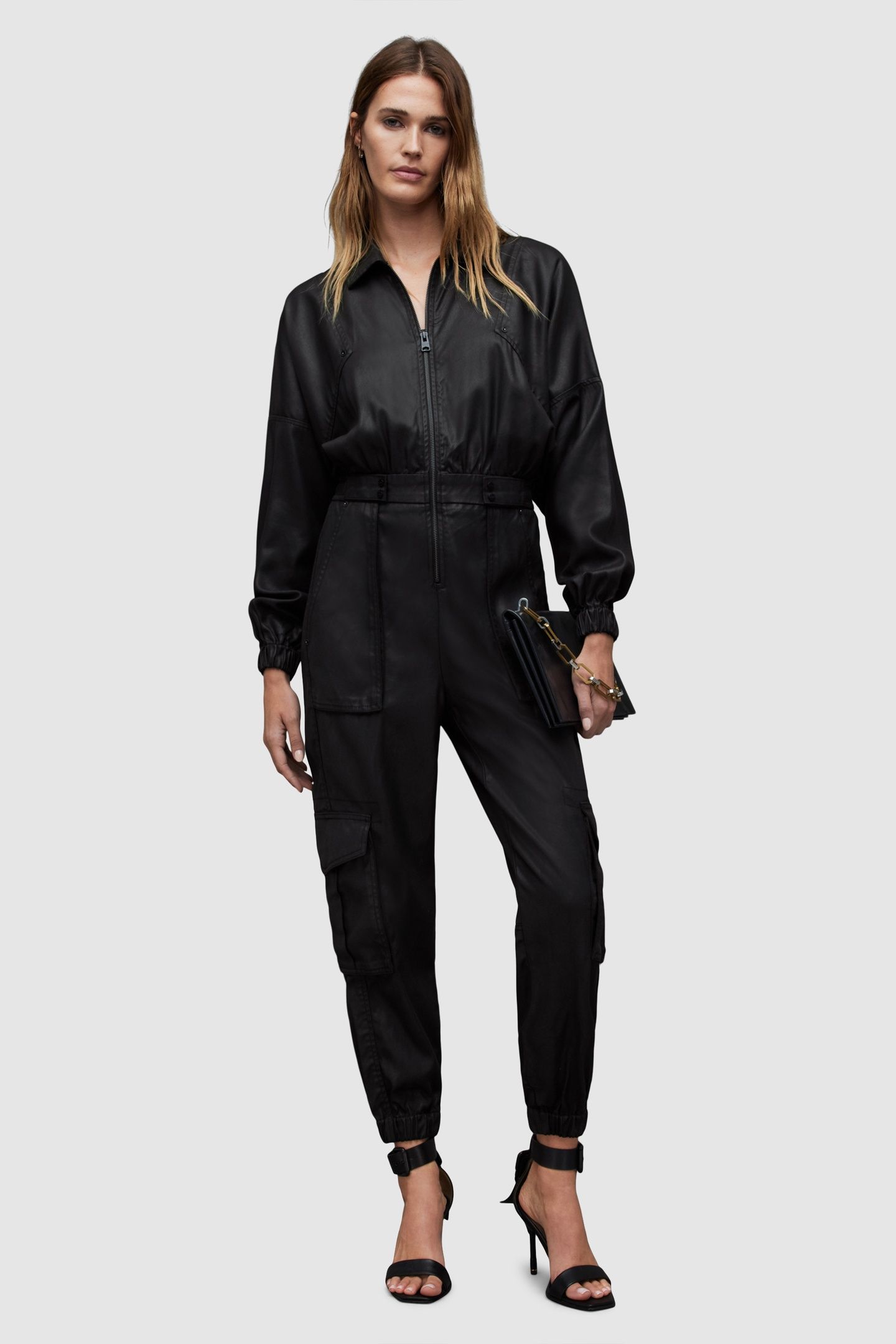 FRIEDA DENIM JUMPSUIT BLACK 2
