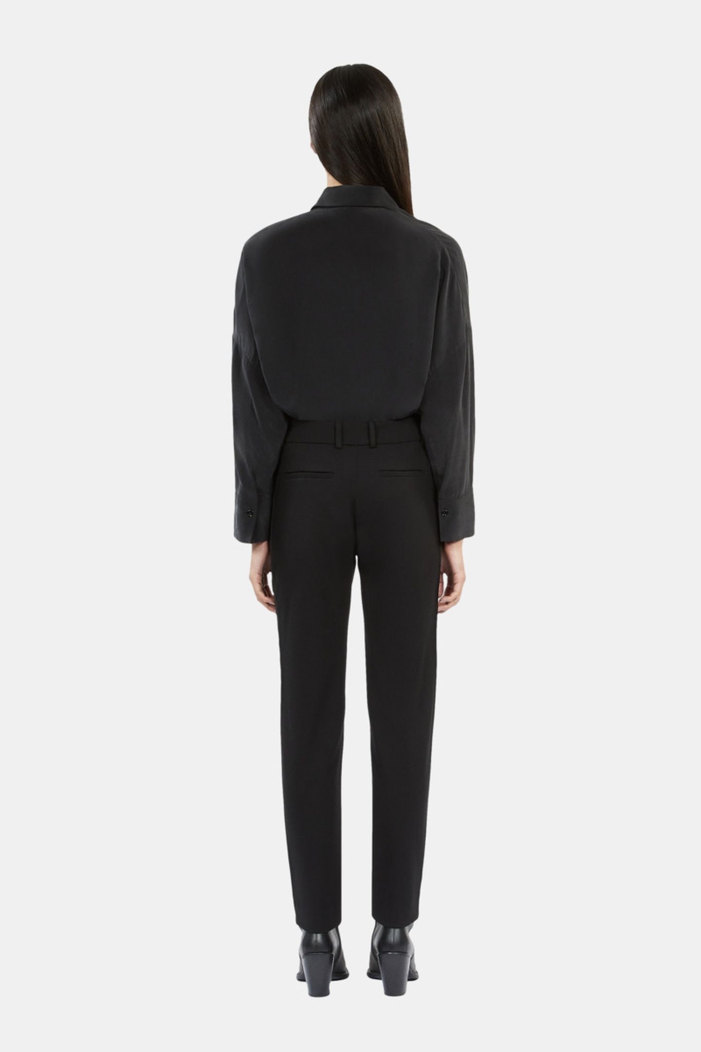 STRAIGHT-LEG TROUSERS WITH SIDE STRIPE DETAIL BLACK 5