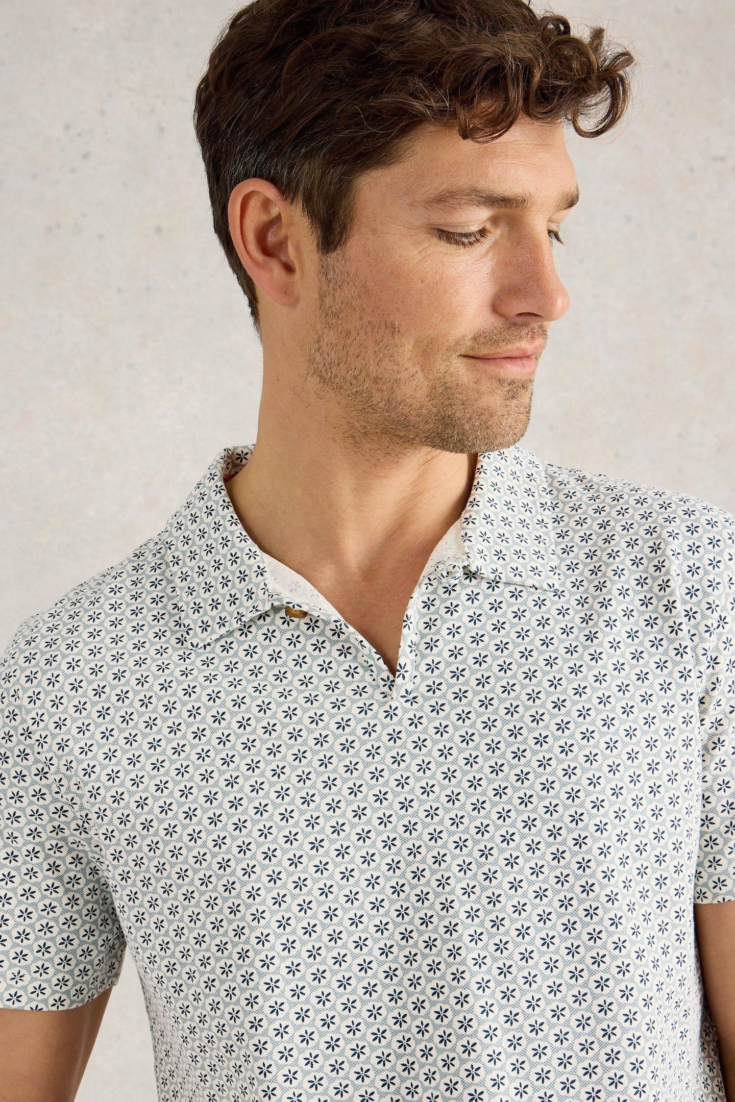 GEO PRINTED POLO BLUE PRINT 6