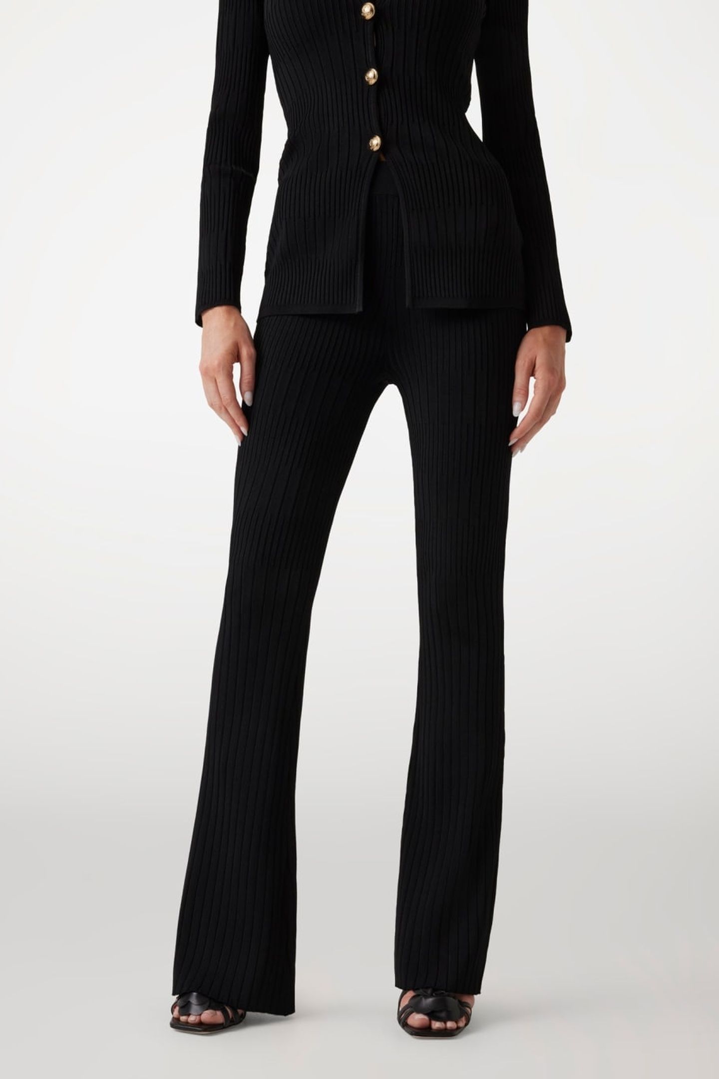 JANET RIBBED PANT SW JET BLACK A996 5