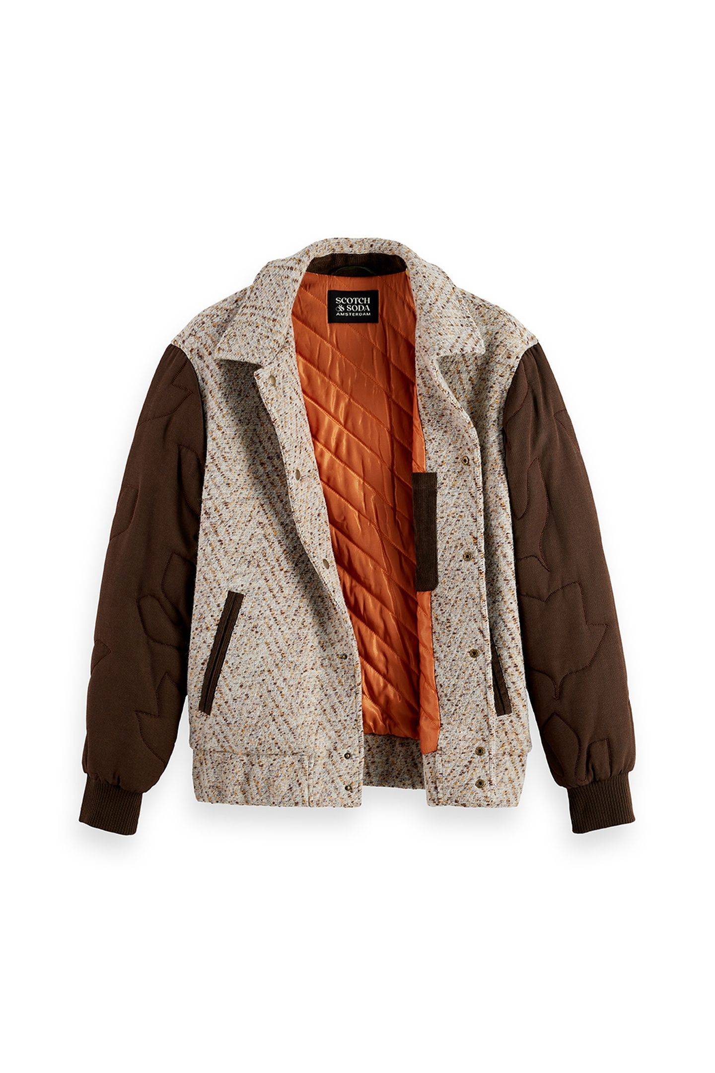 VARSITY SPORTS JACKET TAUPE MELANGE 4