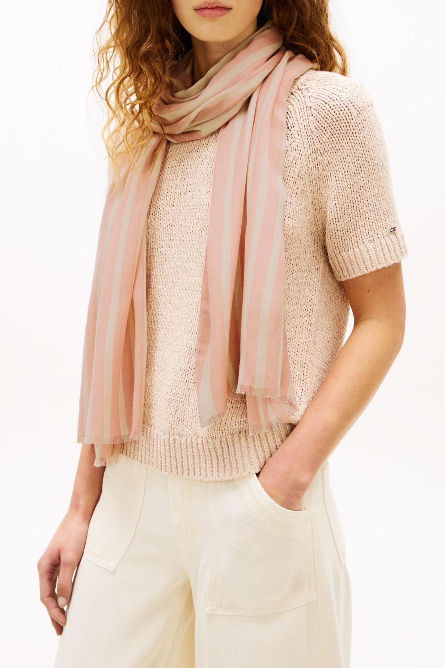 TH ELEVATED CHIC SCARF FOGGY PINK 1