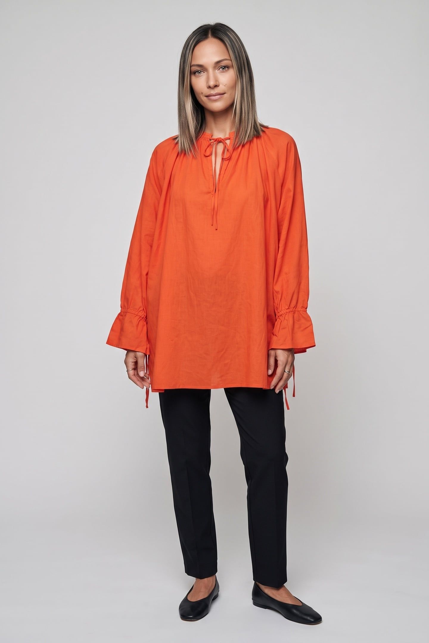 SANTA FE LIGHT TENCEL TUNIC ORANGE 1