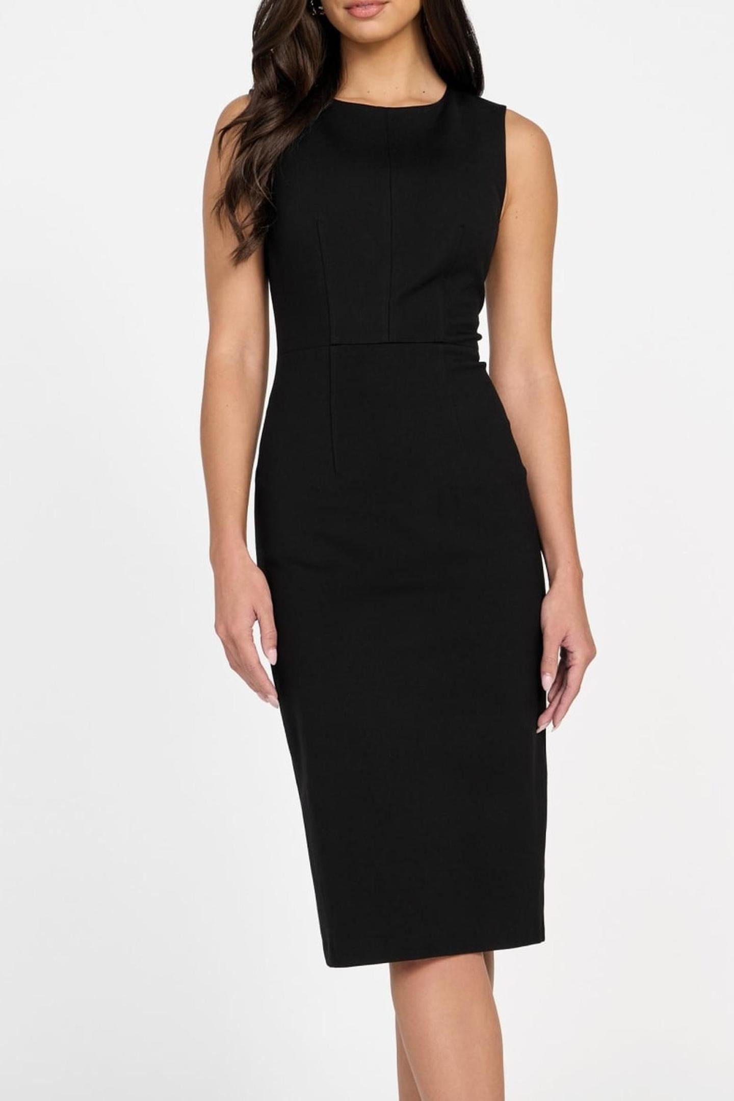 GWEN SL ZIP MIDI DRE JET BLACK A996 1