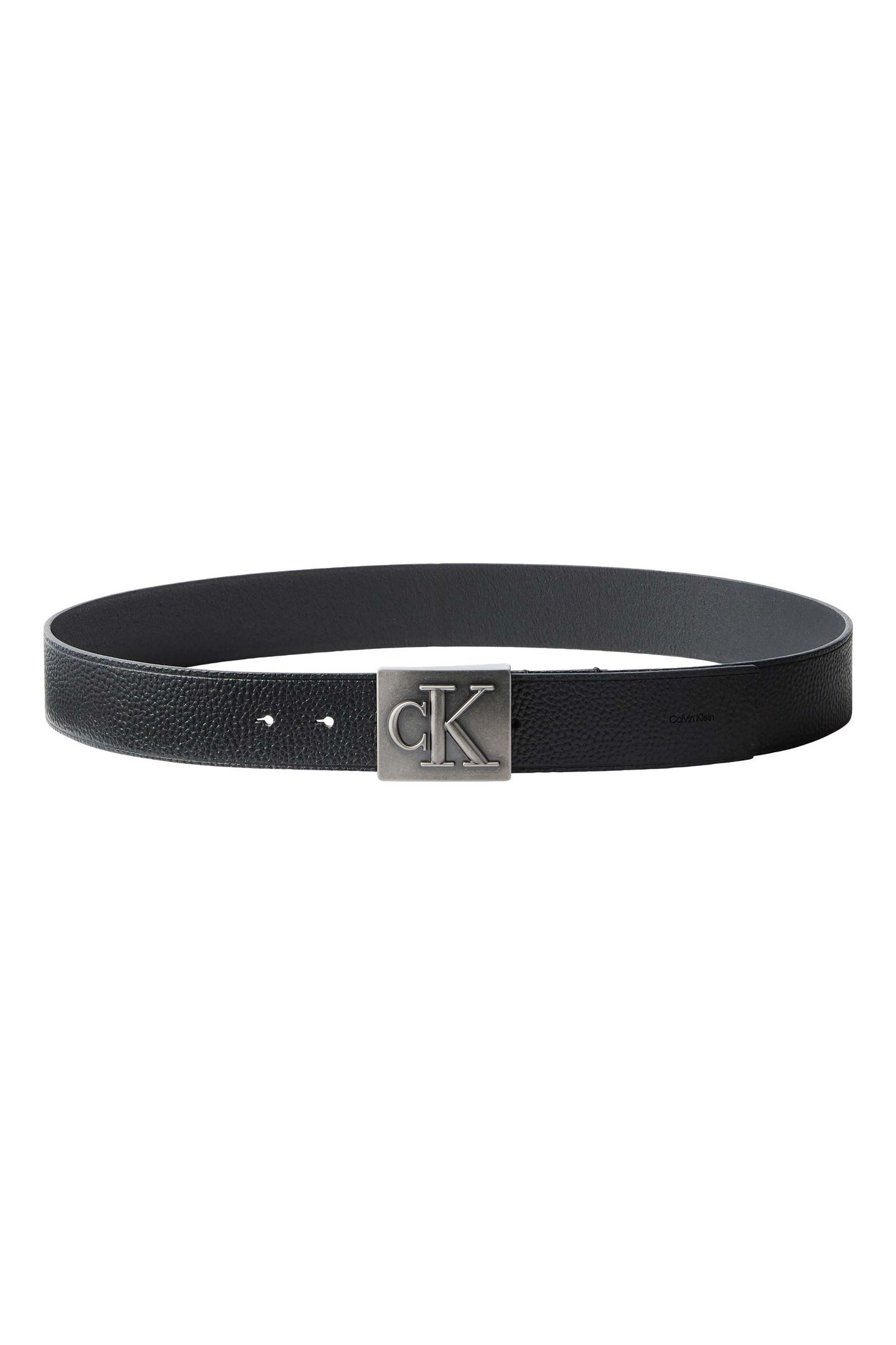 SEASONAL MONOGRAM PLAQUE 40MM BELT BLACK/ANTIQUE SILVER 2