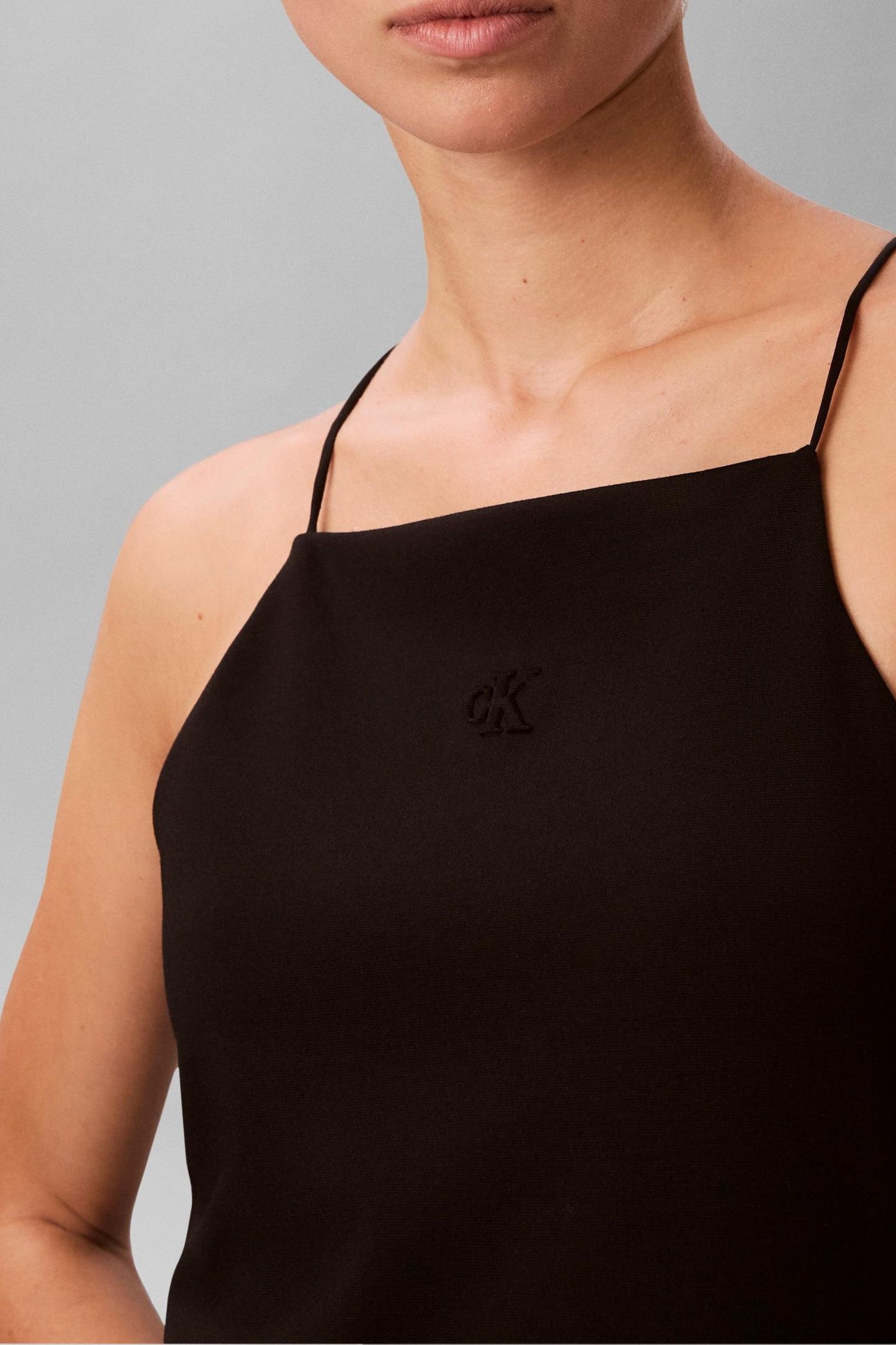 SLEEVELESS PONTE MONOGRAM CAMI BLACK 5