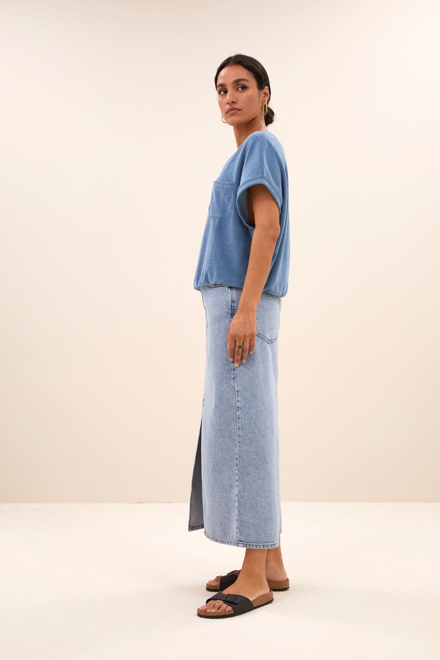 ELBA DENIM SKIRT LIGHT DENIM 4