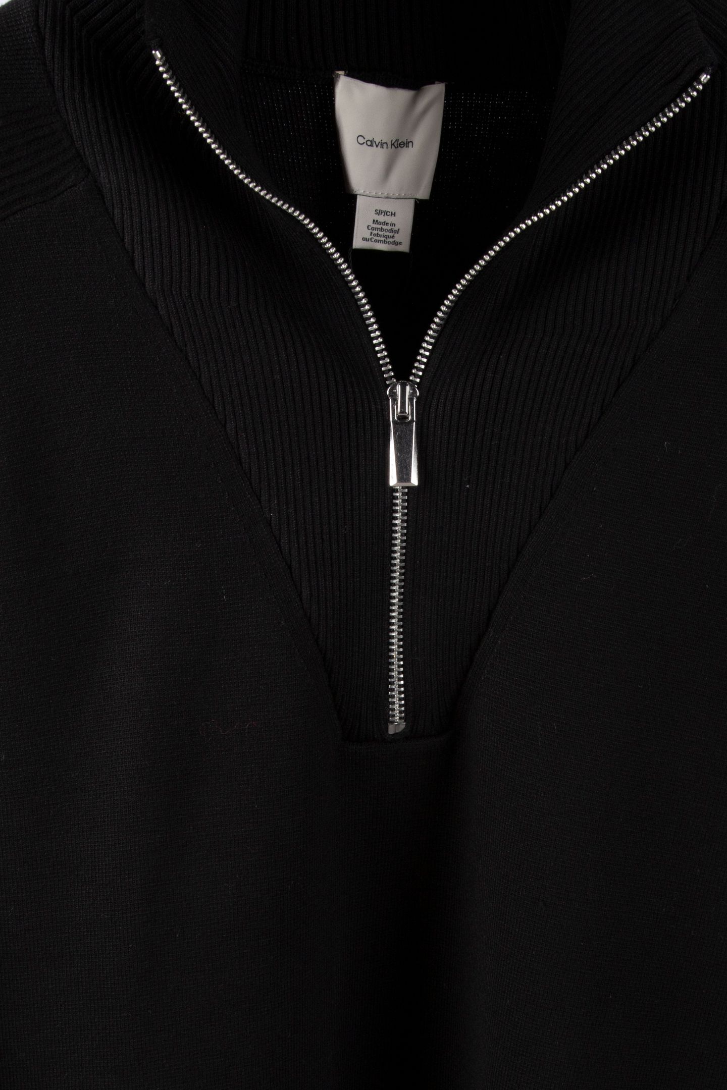 LS TECH KNIT QUARTER-ZIP SWEATER BLACK 4