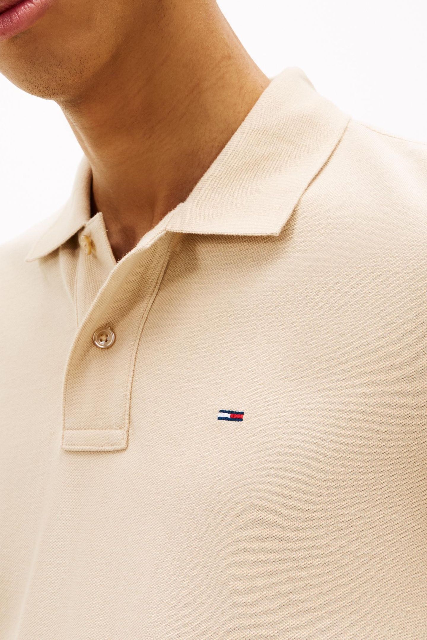 REGULAR ESSENTIAL POLO WHITE CLAY 4