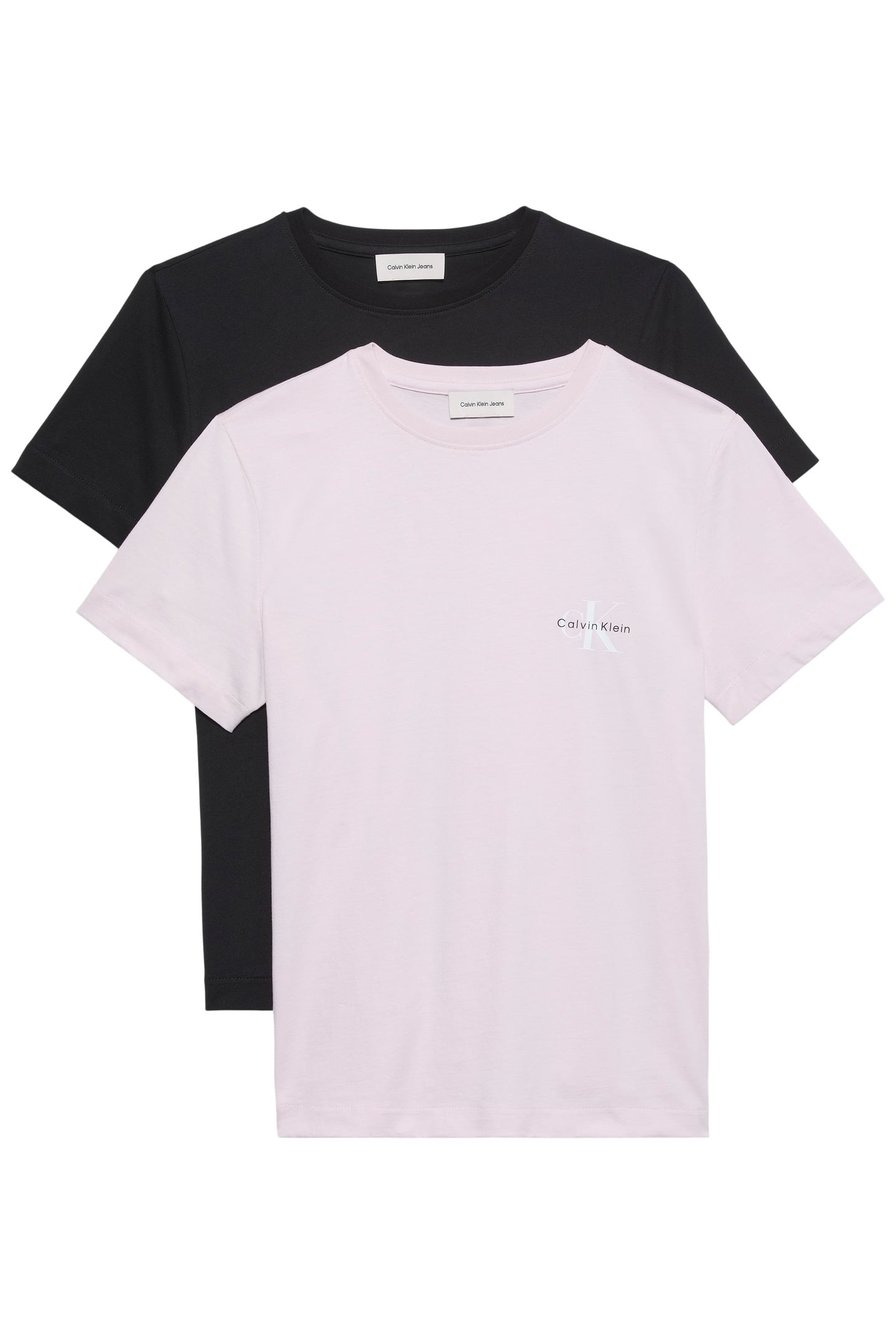 2-PACK SHORT SLEEVE ROUND NECK LOGO T-SHIRTS CRADLE PINK/BLA 1