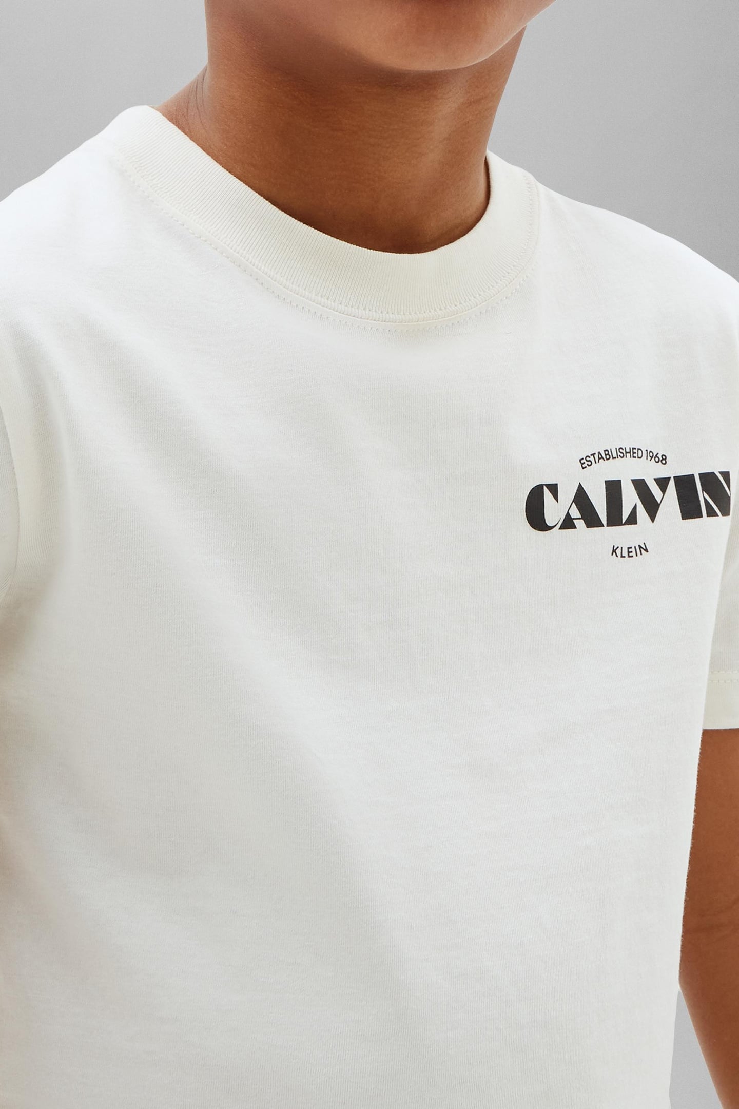 BOYS CALVIN SMALL CHEST LOGO TEE CITADEL 5