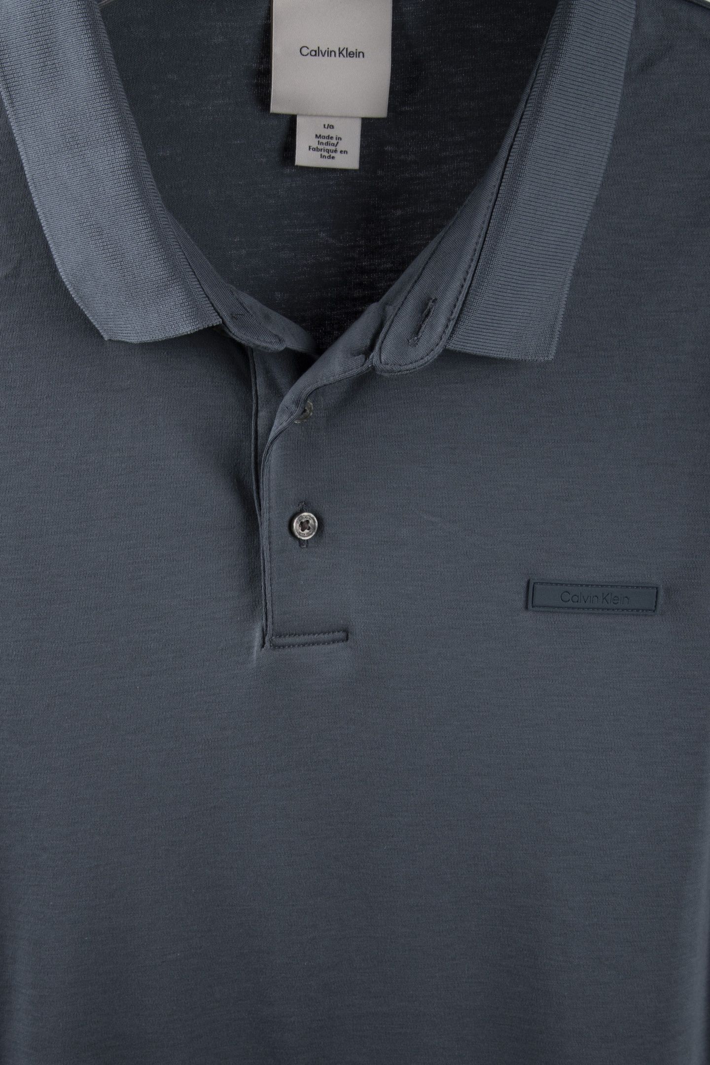 SS SLIM SUPIMA LOGO POLO DARK SLATE 4