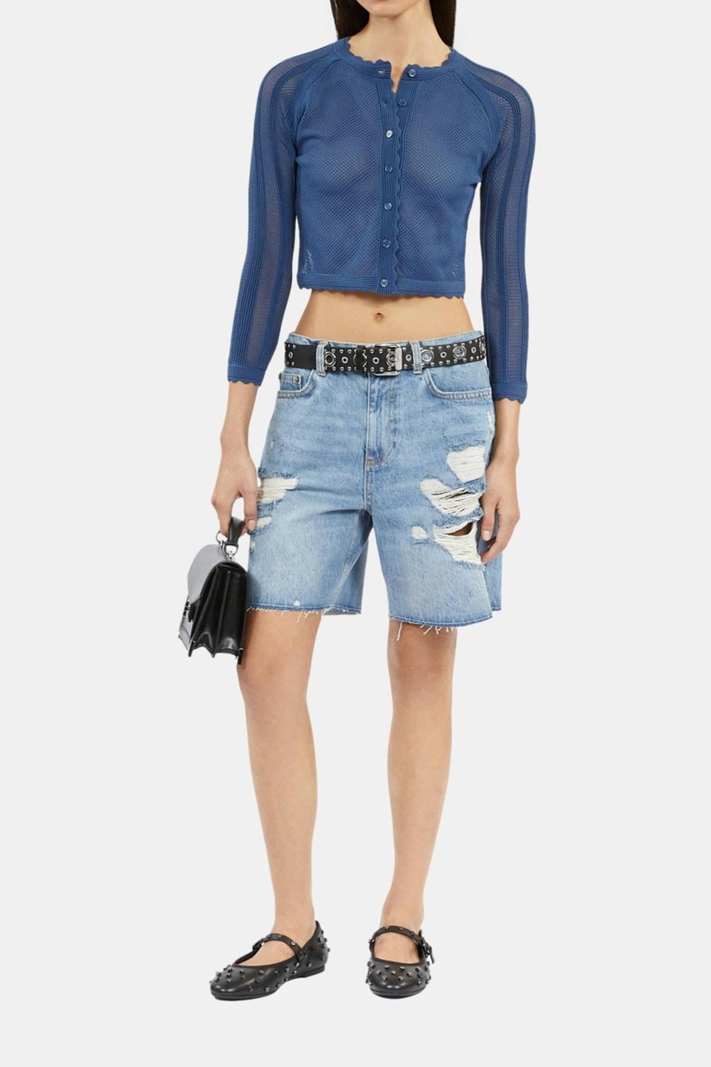 DENIM SHORTS MEDIUM BLUE 2