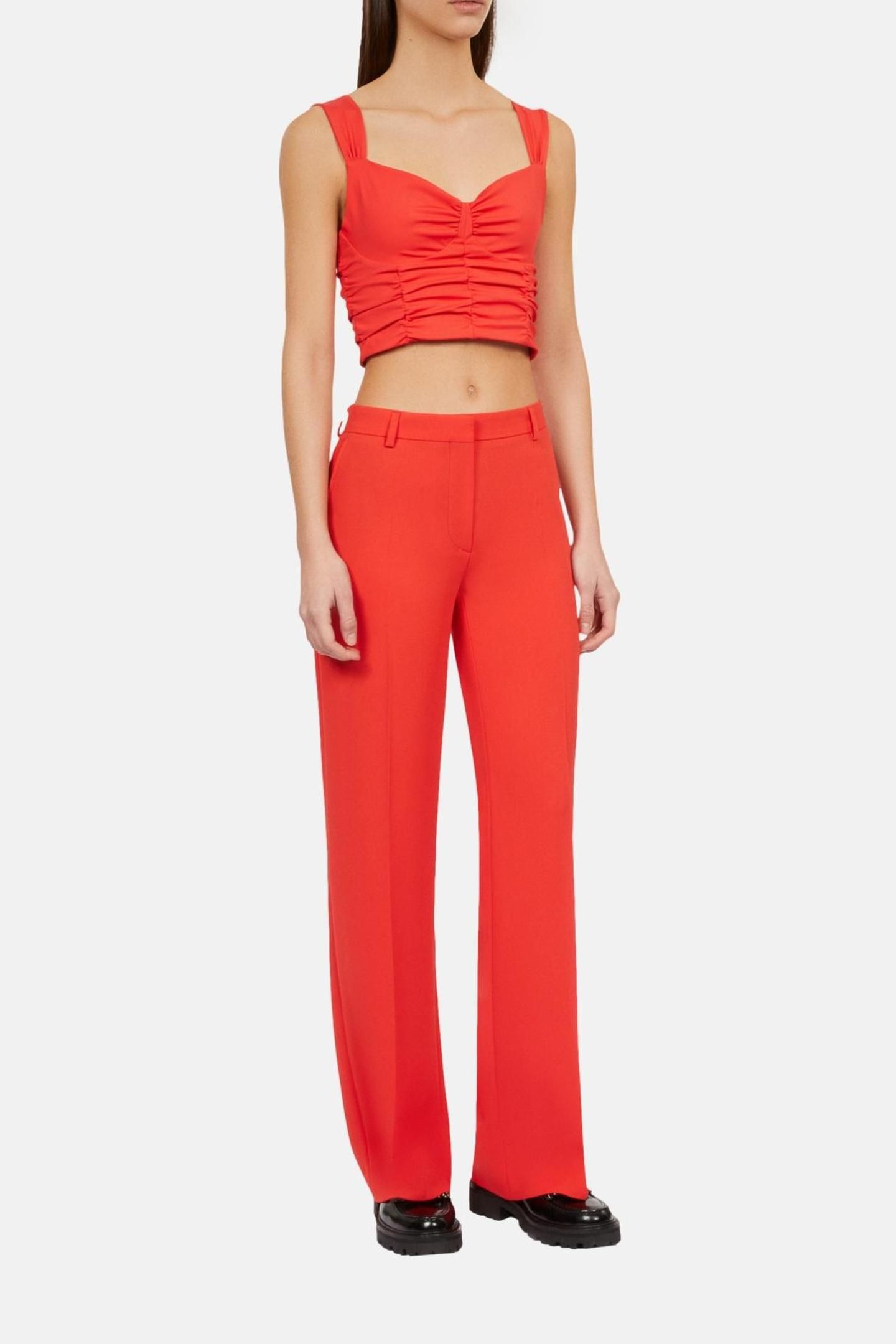 WIDE SUIT TROUSERS RED 1