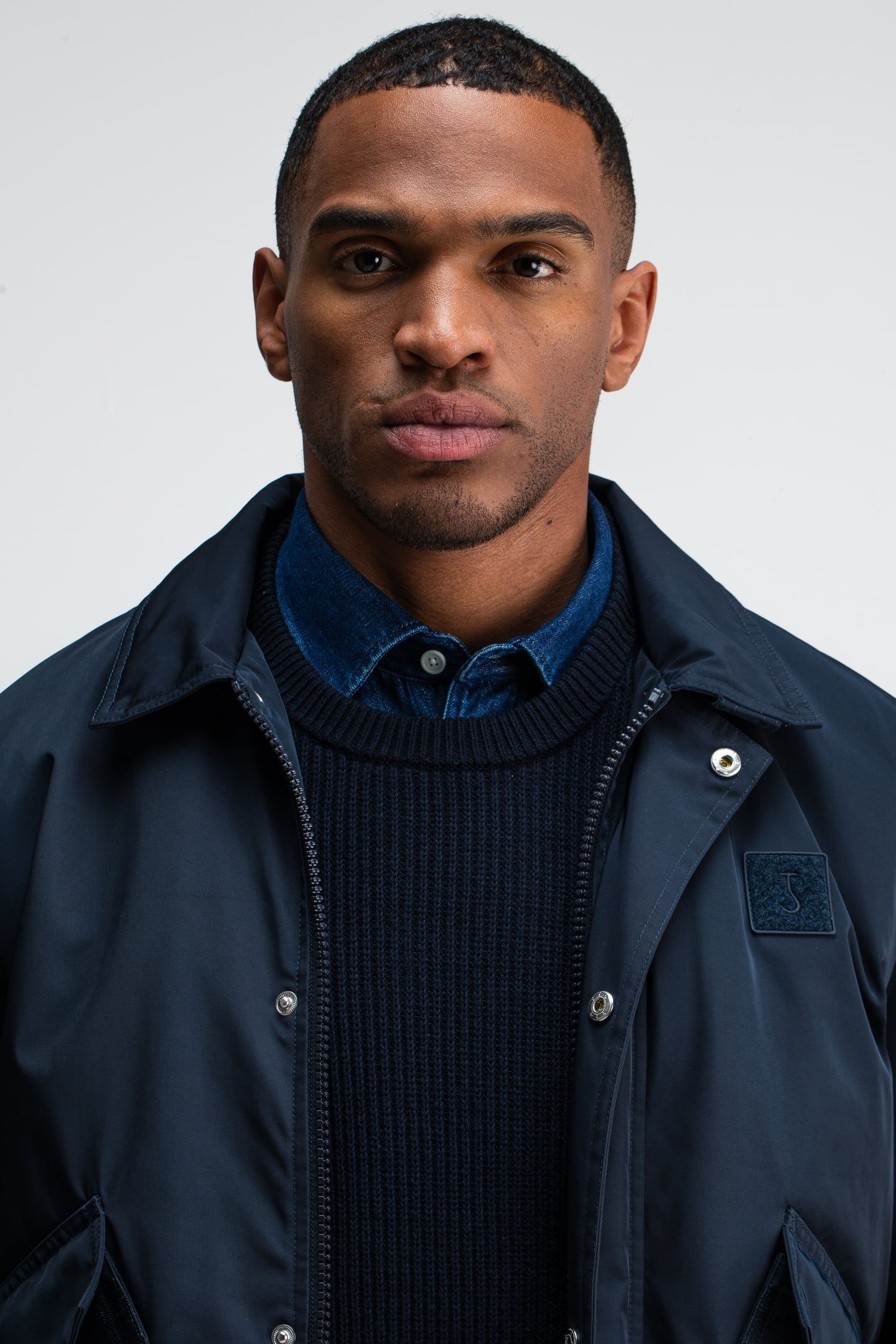 CARLO SATIN FLIGHT BOMBER ALASKA BLUE 2