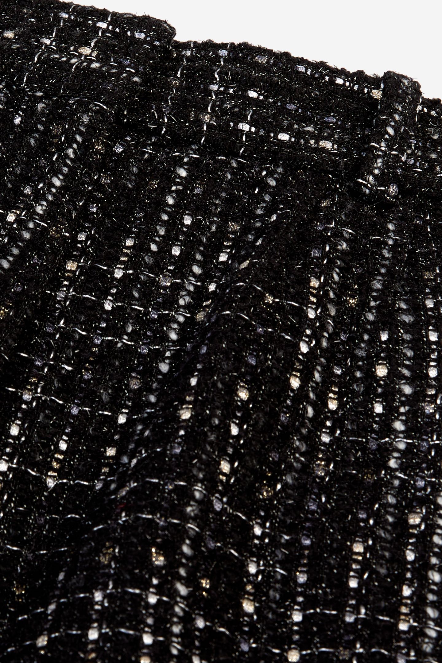 HIGH-WAISTED TWEED SHORTS BLACK WHITE 5