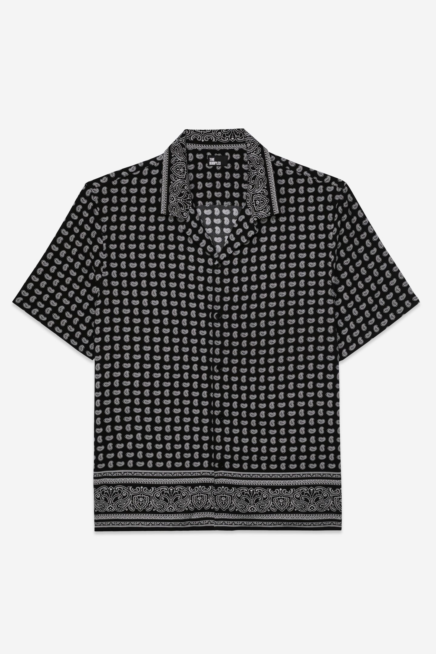 SHORT-SLEEVED SHIRT WITH SHARK NECK BLACK WHITE 5