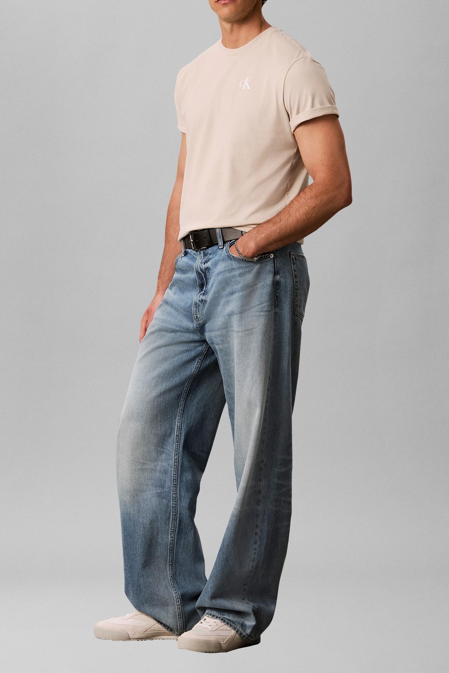 SHORT SLEEVE 30S CLASSIC BACK PRINT TEE OATMEAL 2