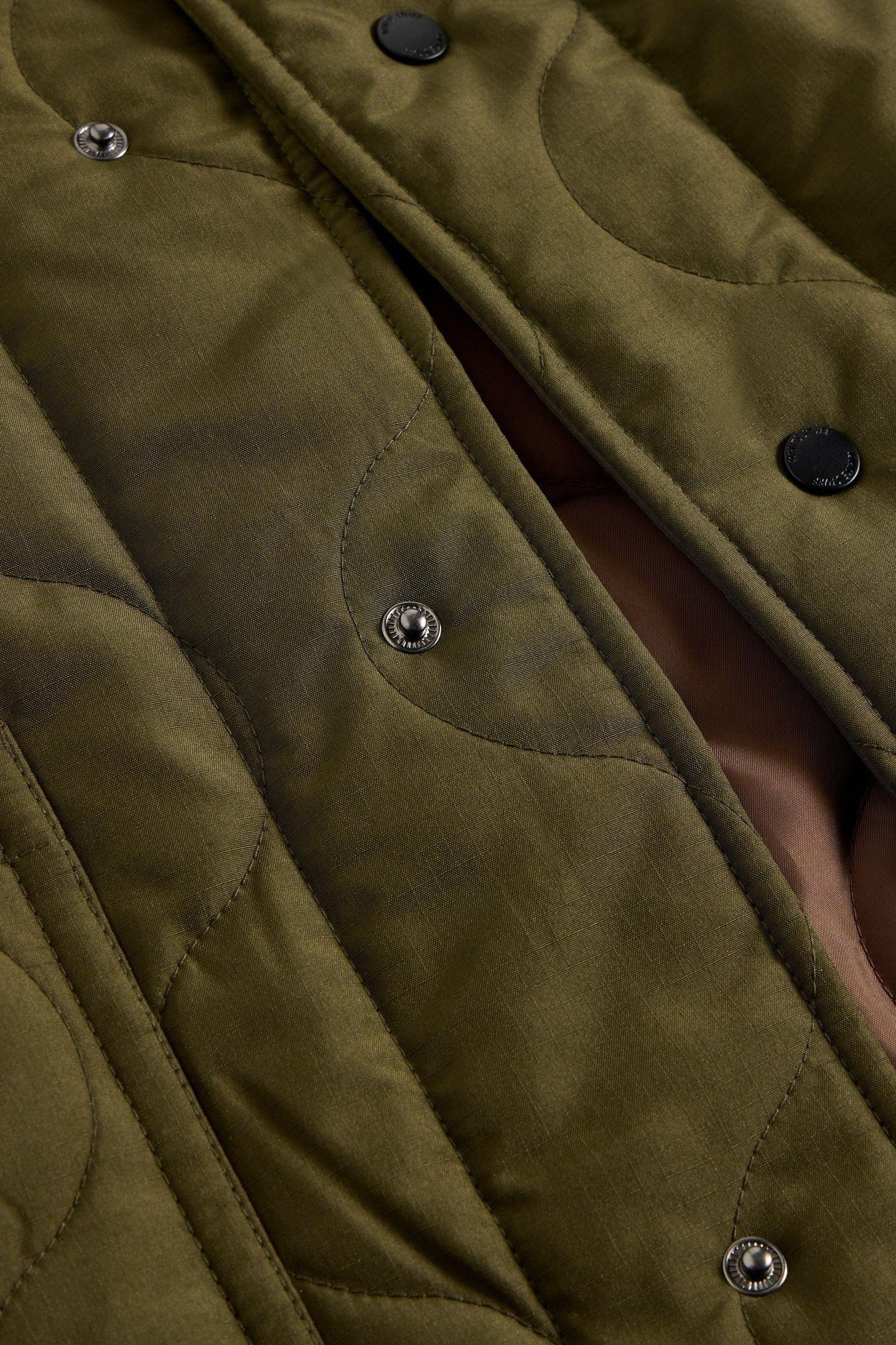 TENBY QUILTED GILET KHAKI GREEN 6