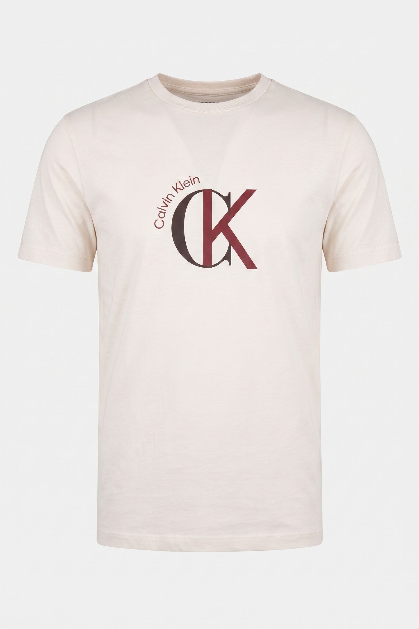 SS 30S 2TONE TEE WHITE GREIGE 3
