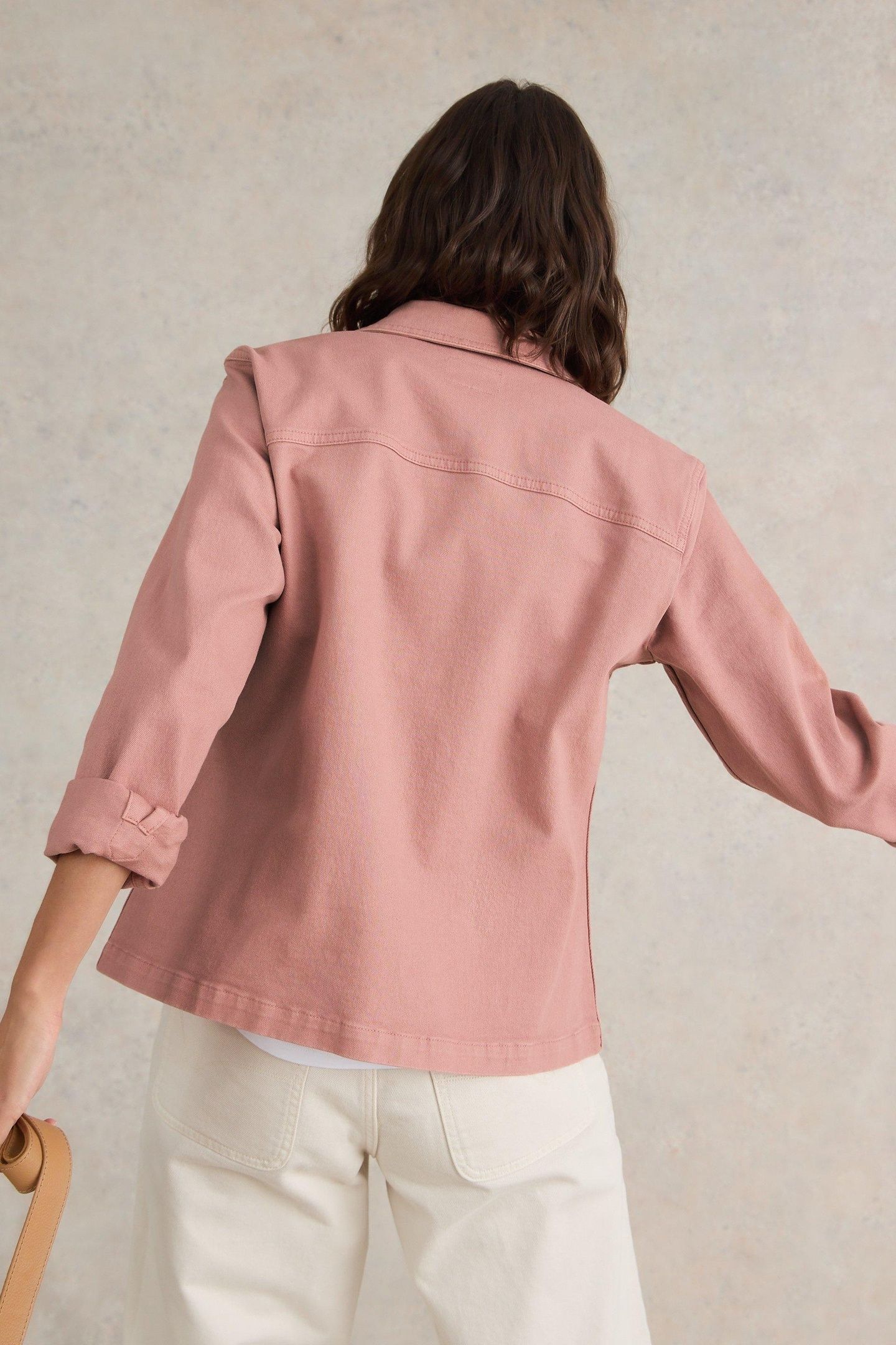 CARRIE DENIM JACKET MID PINK 2
