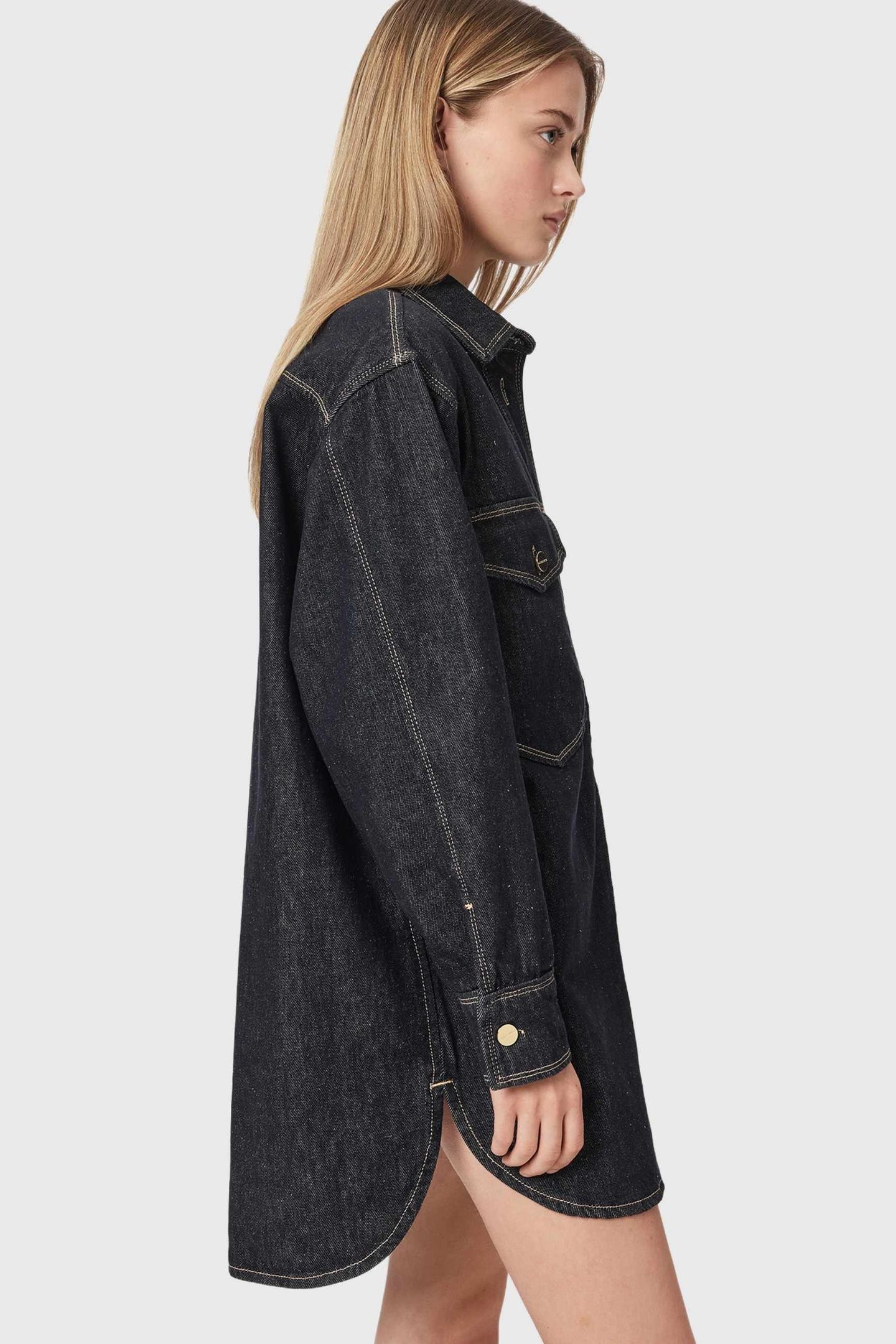 FAYE SHACKET DRESS RAW INDIGO BLUE 4