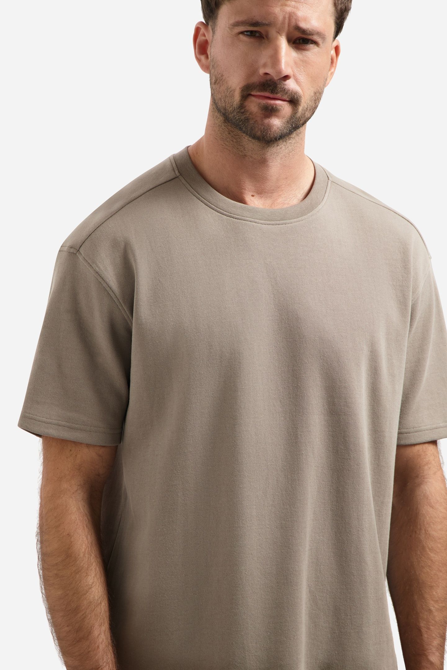 T-SHIRT CREWNECK SOLID HEAVY INTERLOCK CLAY 6