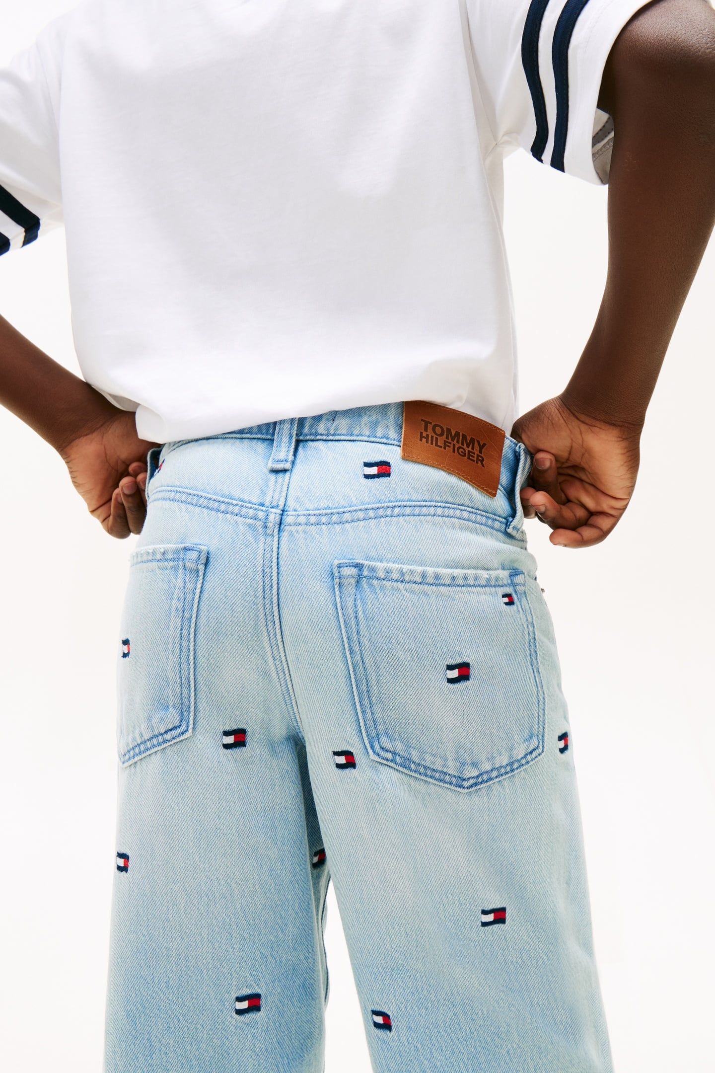 BOYS BAGGY WAVY FLAG LOOSE JEANS 6