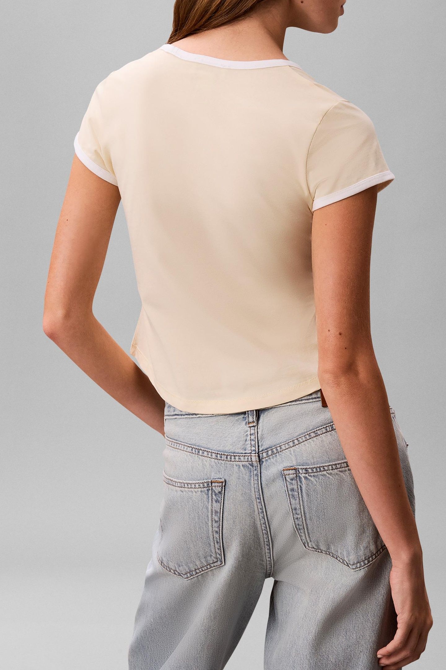 SS MONOLOGO SCOOP NECK TOP VANILLA CUSTARD 3