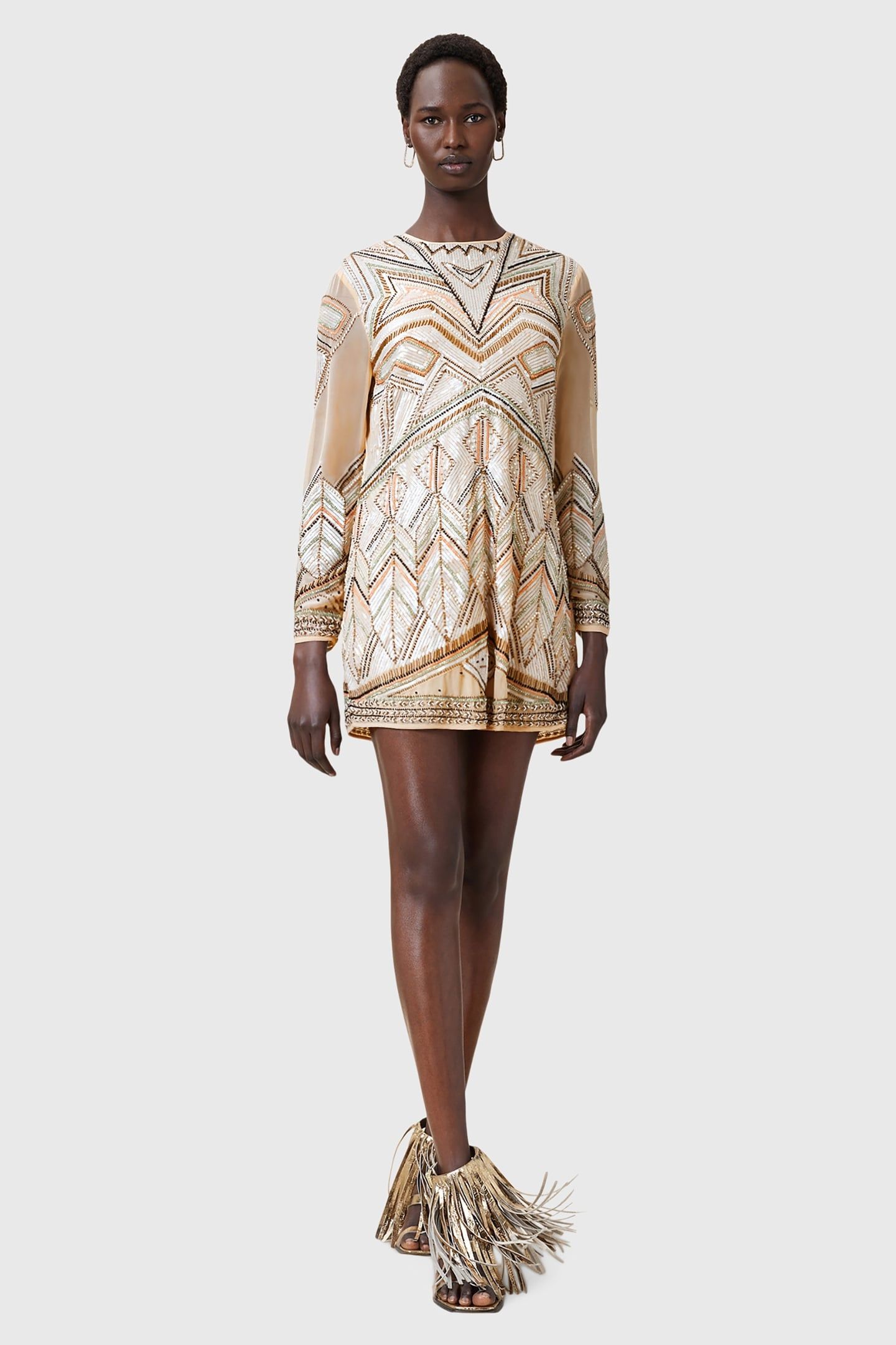 NOUSHKA EMB DRESS ECRU WHITE 4