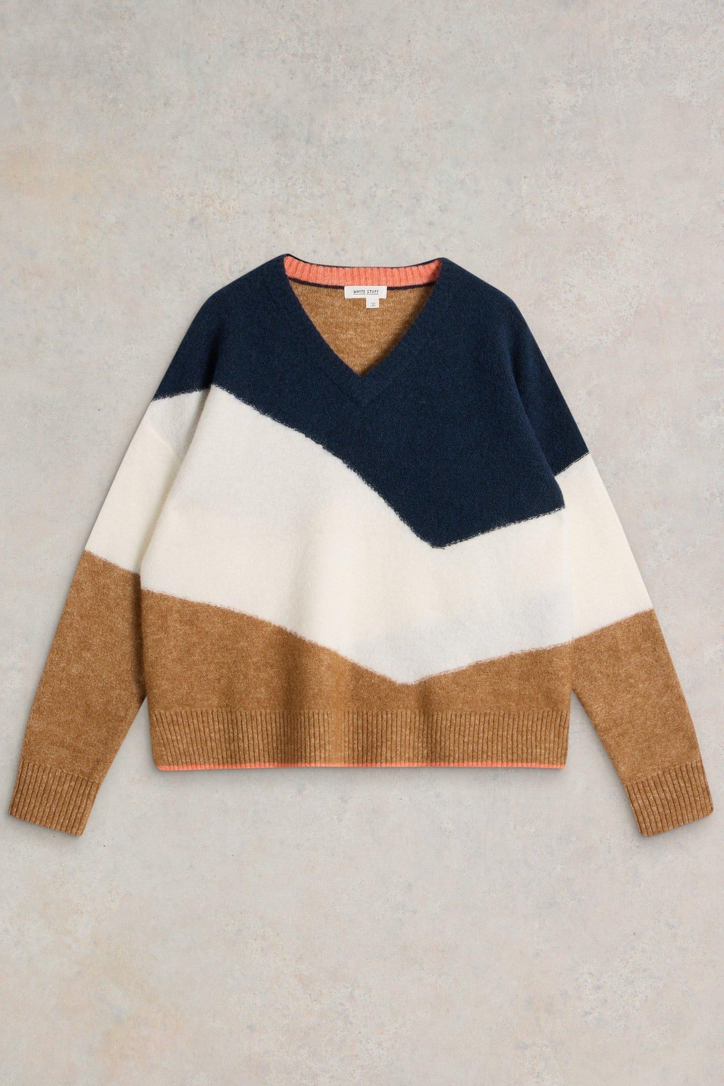 CERIE CHEVRON JUMPER NATURAL MULTI 4