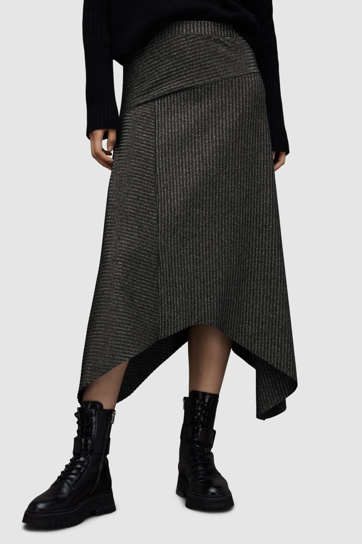 GIA SPARKLE SKIRT DARK SILVER 3