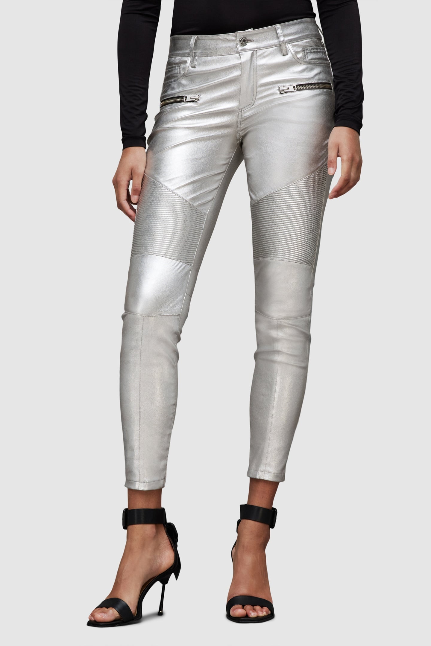SURI LEA BIKER JEAN SILVER 3