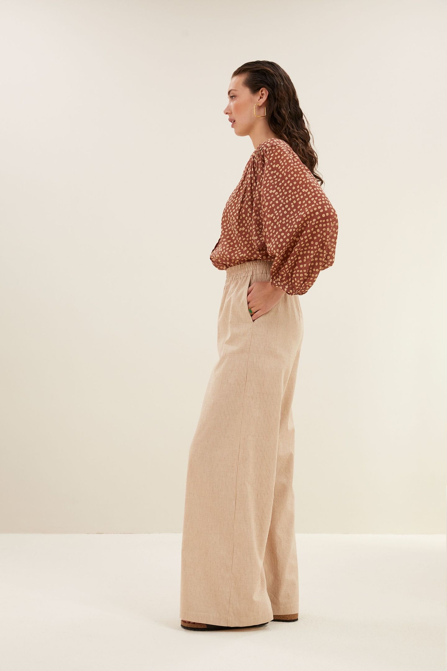 RANDY LUREX STRIPE PANTS COPPER LUREX STRIPE 5