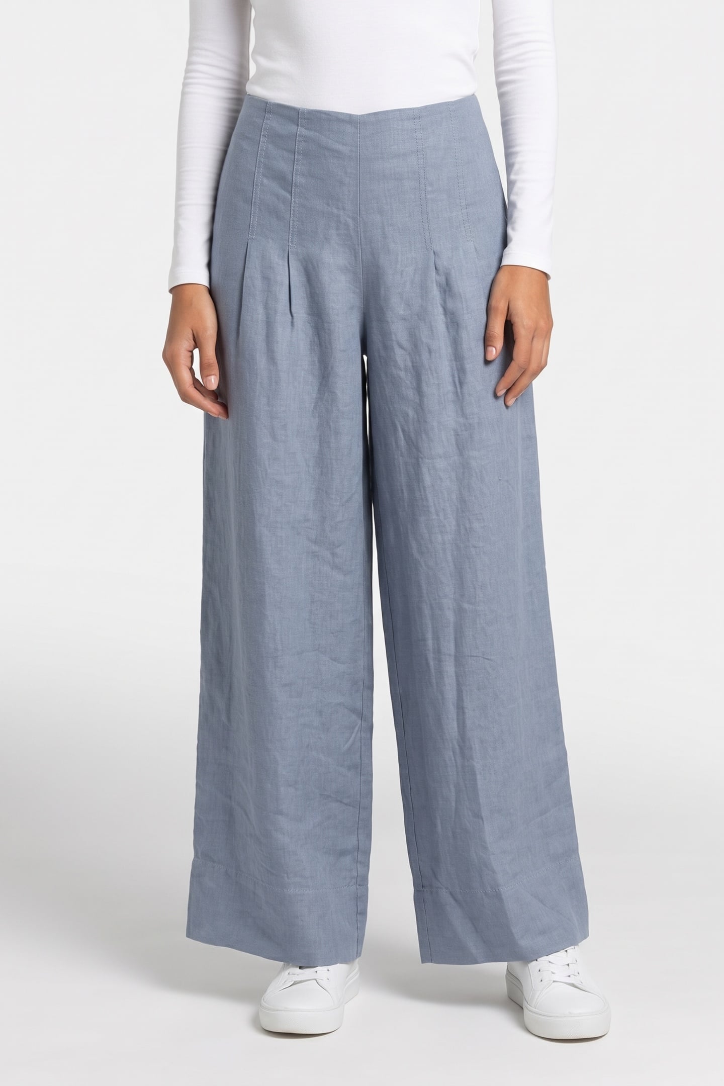 ELLICA LINEN TROUSER BLUE 1