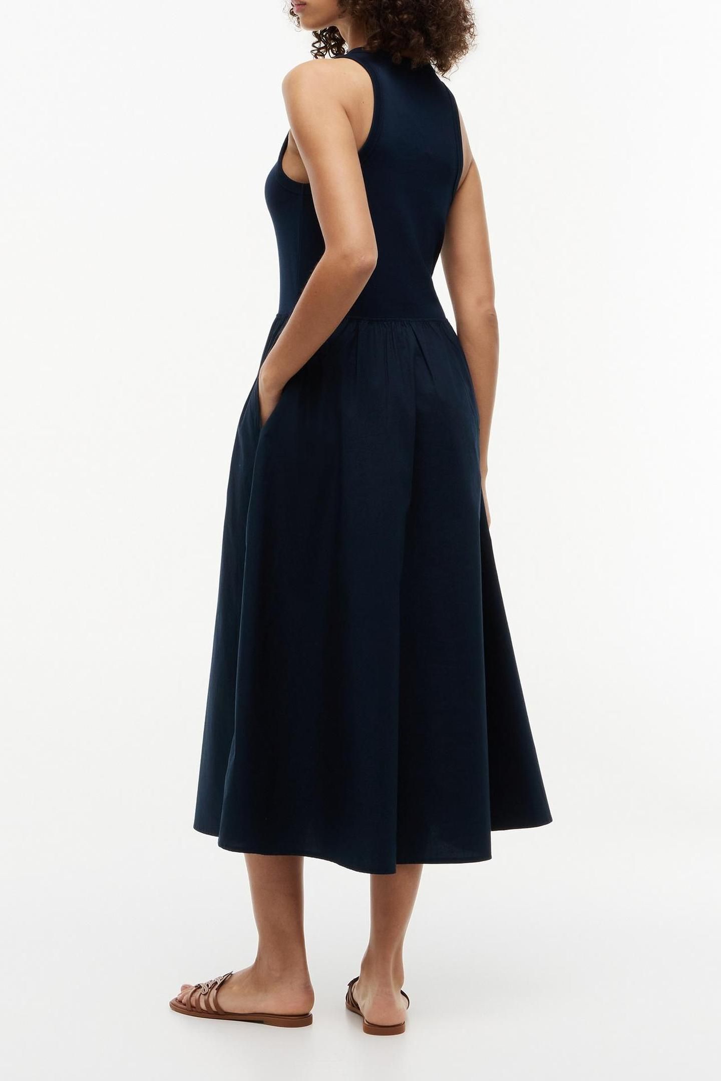 GOLD BTN POPLIN MIX DARK NIGHT NAVY 3