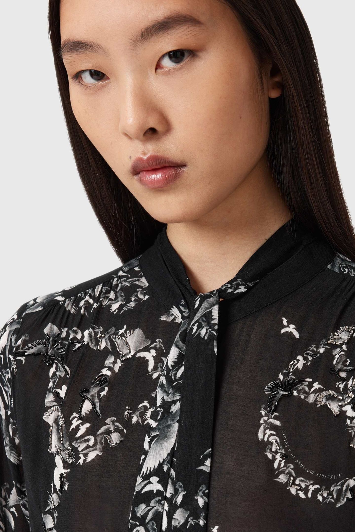 HILDA EMB SHIRT FLIGHT BLACK 6